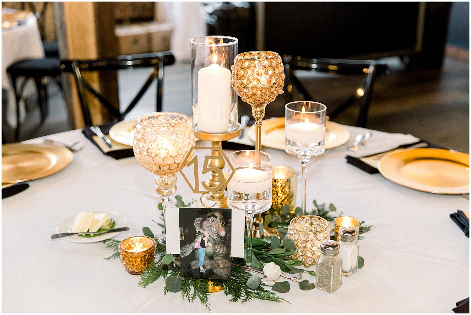  white and gold wedding centerpieces 