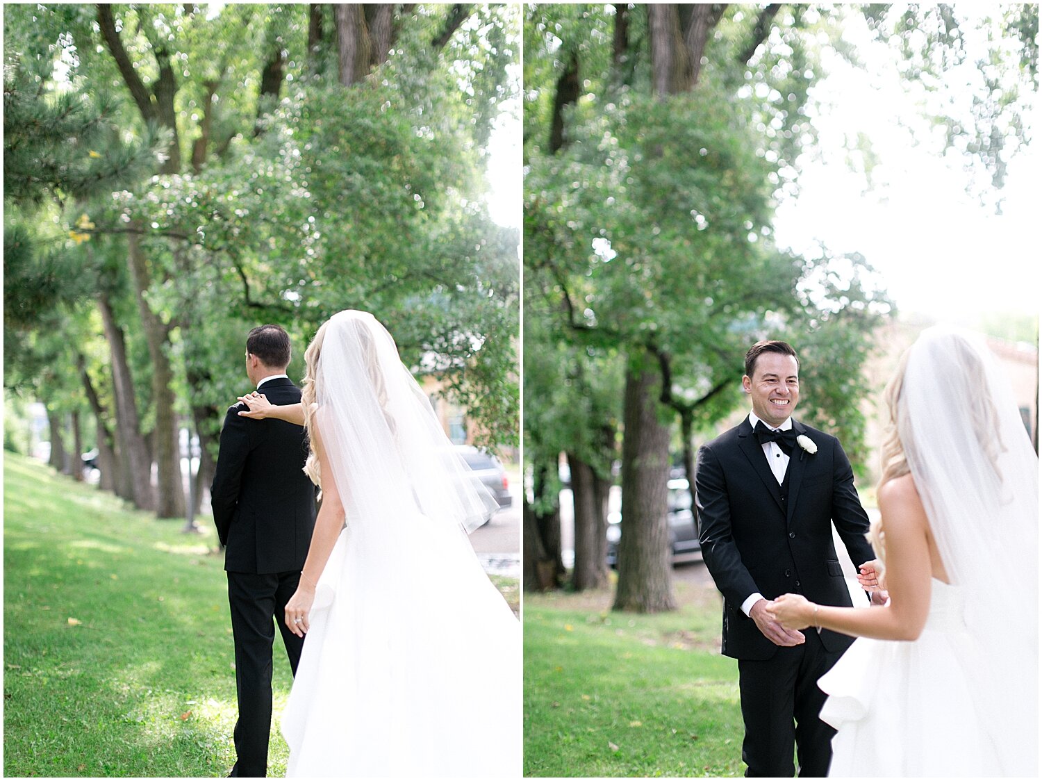  bride and groom’s first look 