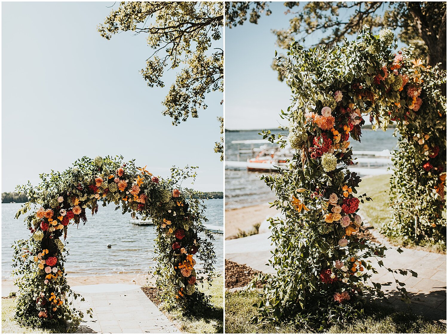  stunning ceremony arch with floral  