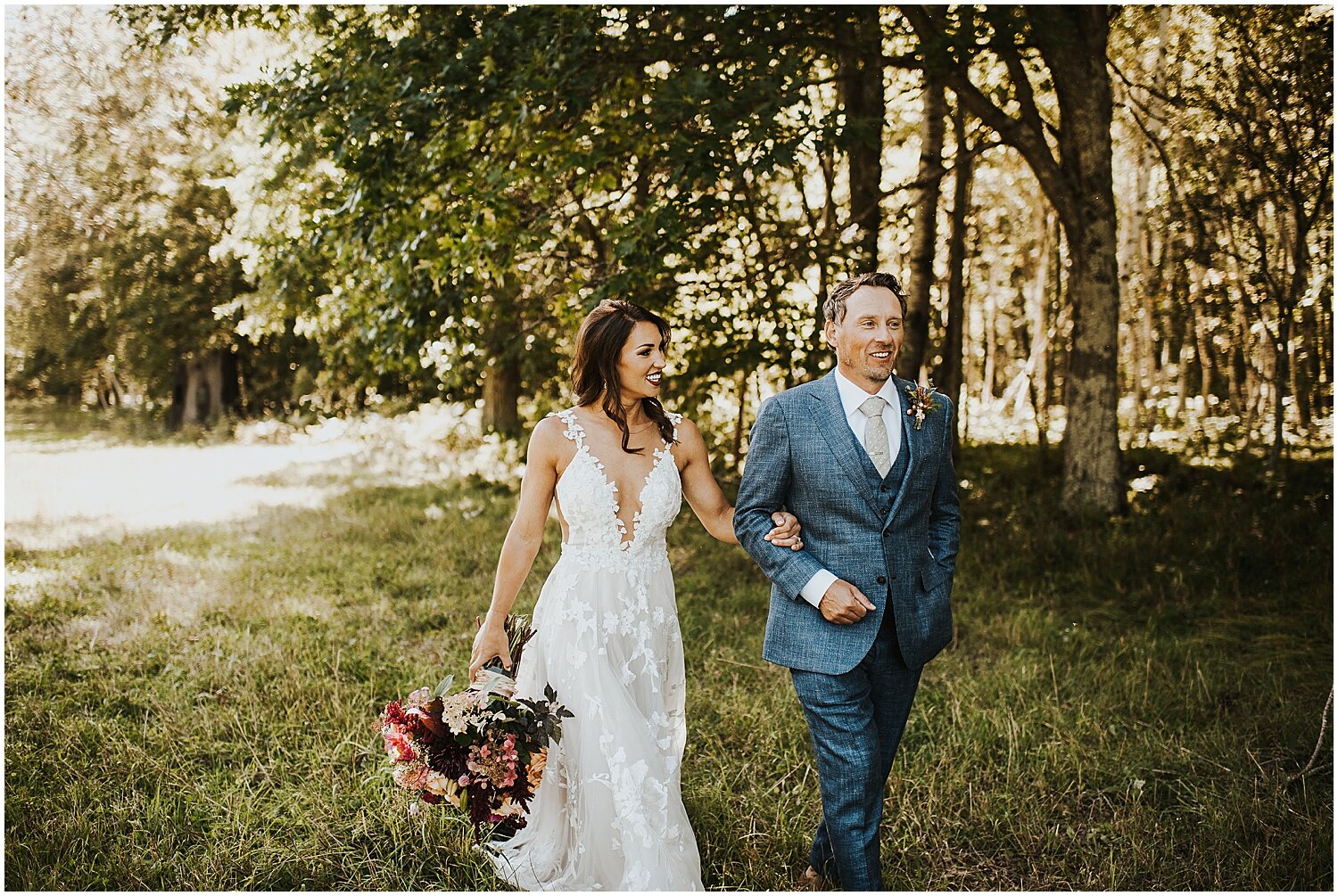  bride and groom before their wedding ceremony in Minneapolis 