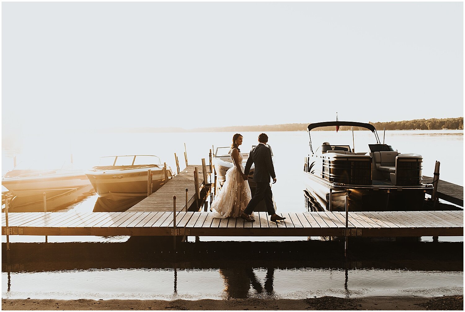  bride and groom at the Manhattan Beach Lodge  