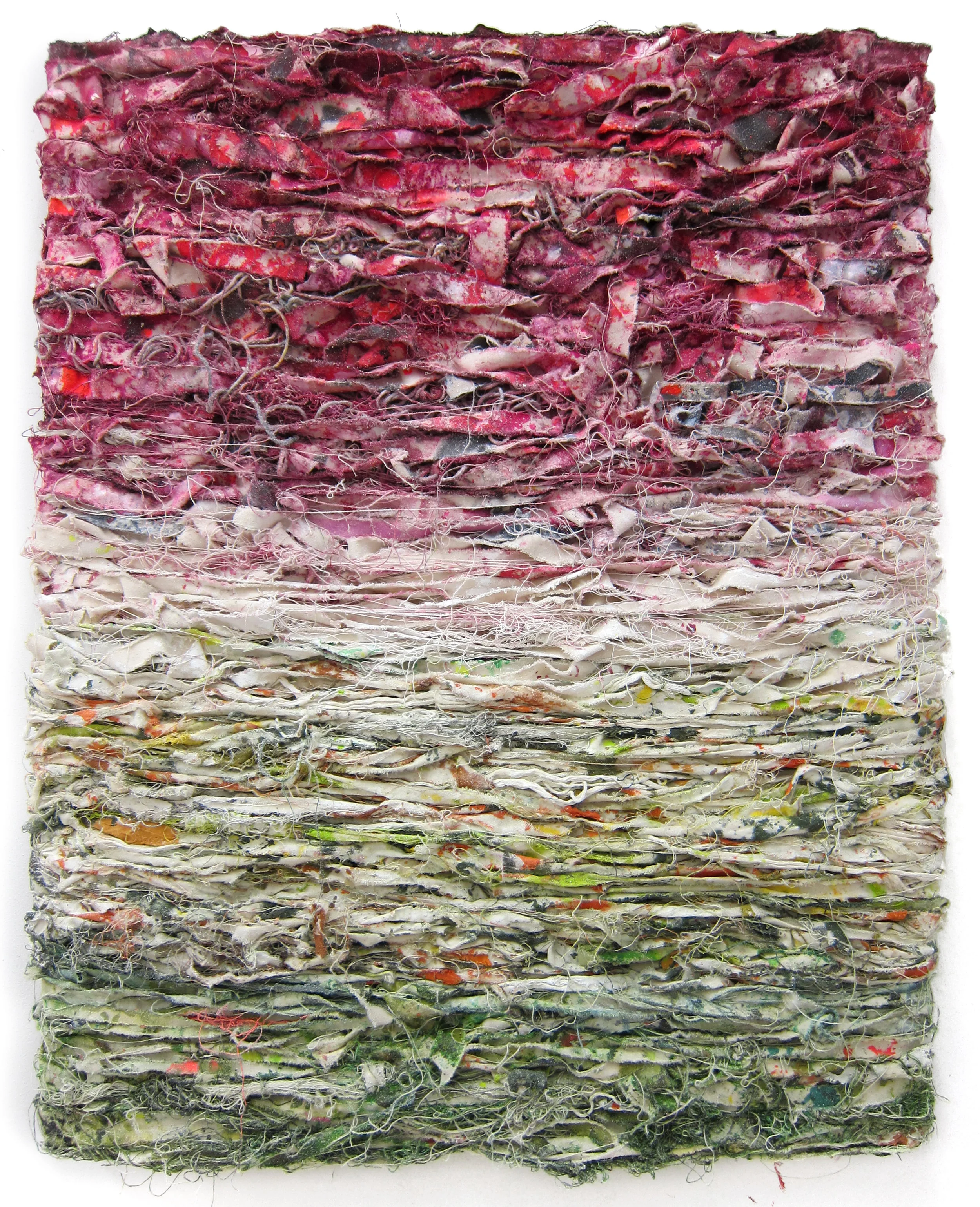 Tangled. Alkyd resin, acrylic, ink & tangled canvas. 102 x 82 cm Unruly Gallery, Amsterdam 2017.