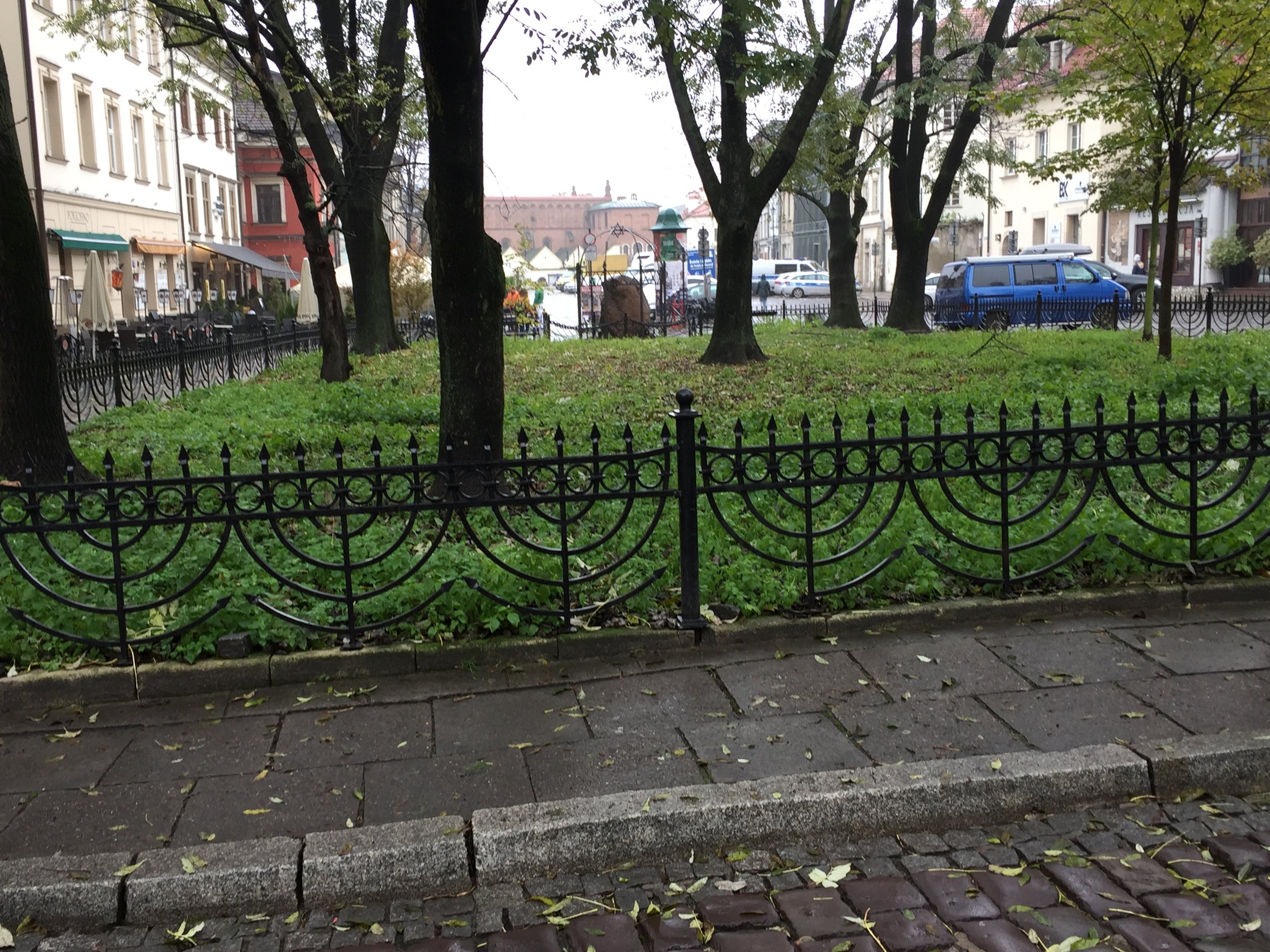 Fence Depicting Menorah