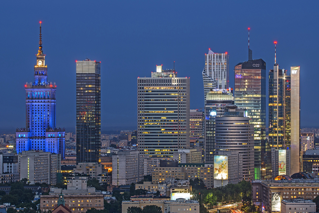 Modern Warsaw Skyline
