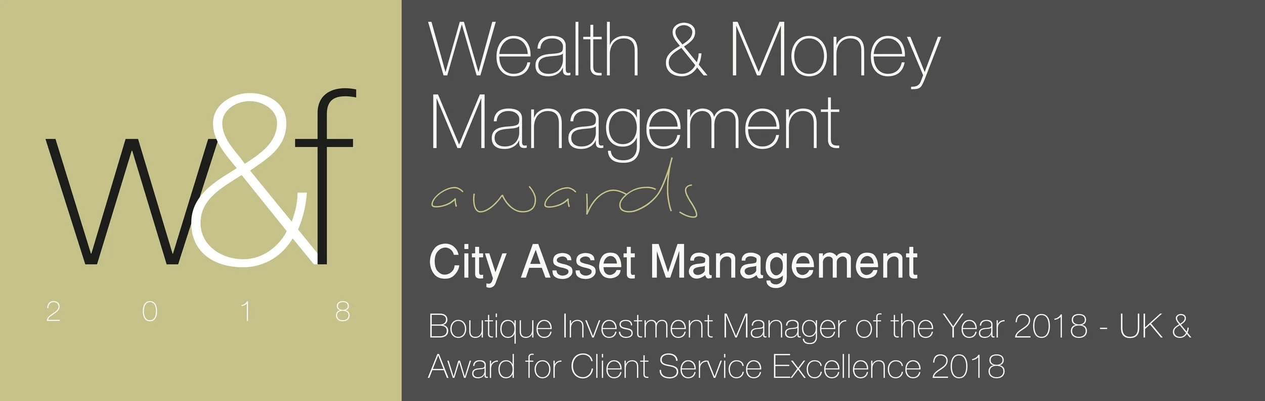Wealth & Money Management Award 2018 Best UK Boutique Investment Manager