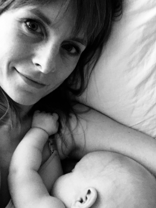 The early days/post-nursing snuggle nap (though she still won't turn this down!)