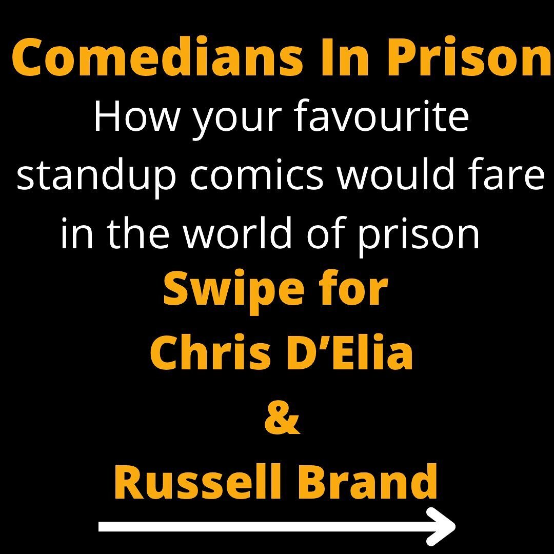 Check out the NFTP website for Bobby&rsquo;s full list of comedians and how they&rsquo;d figure out prison life.  This week we look at @chrisdelia &amp; @russellbrand 🙃