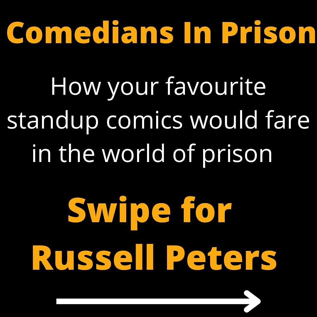 @russellpeters It looks like Bobby thinks you&rsquo;d be above average in prison ! 🙃