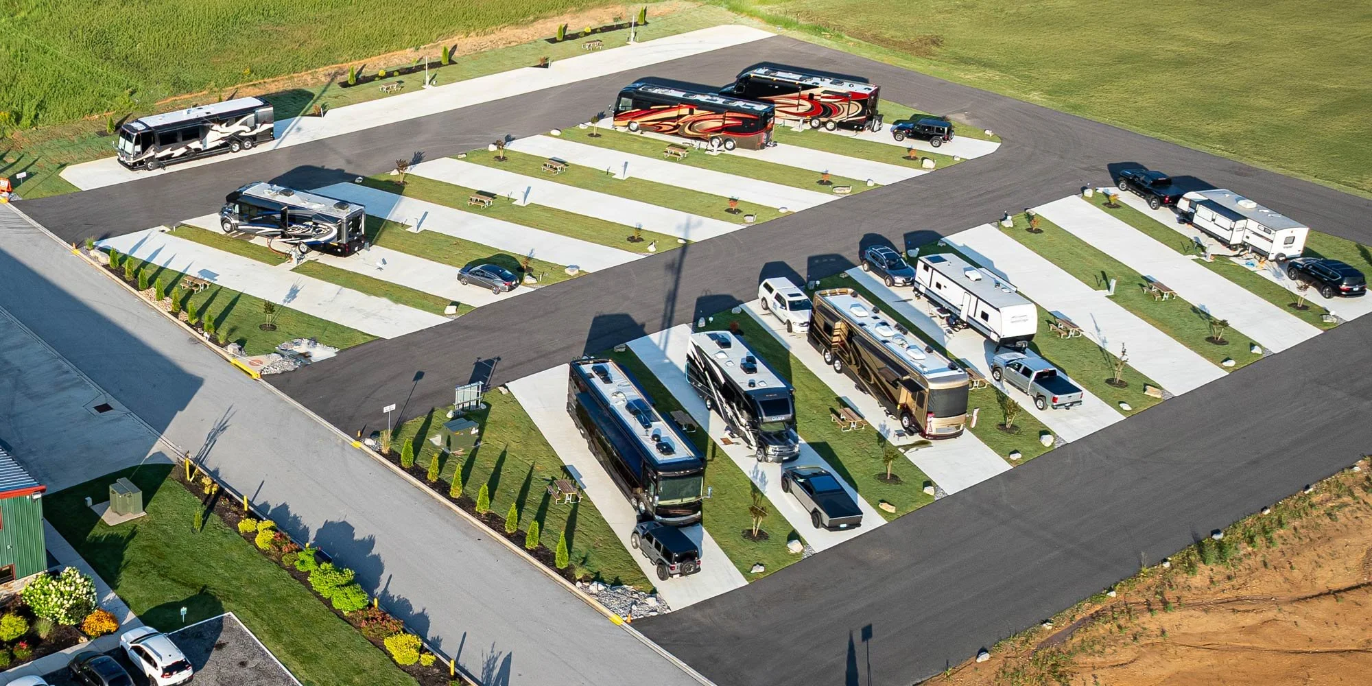 Ariel of the new executive sites offered at Hawkins Pointe.