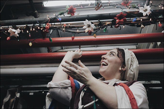 Backstage at Les Mis Broadway for Playbill.com