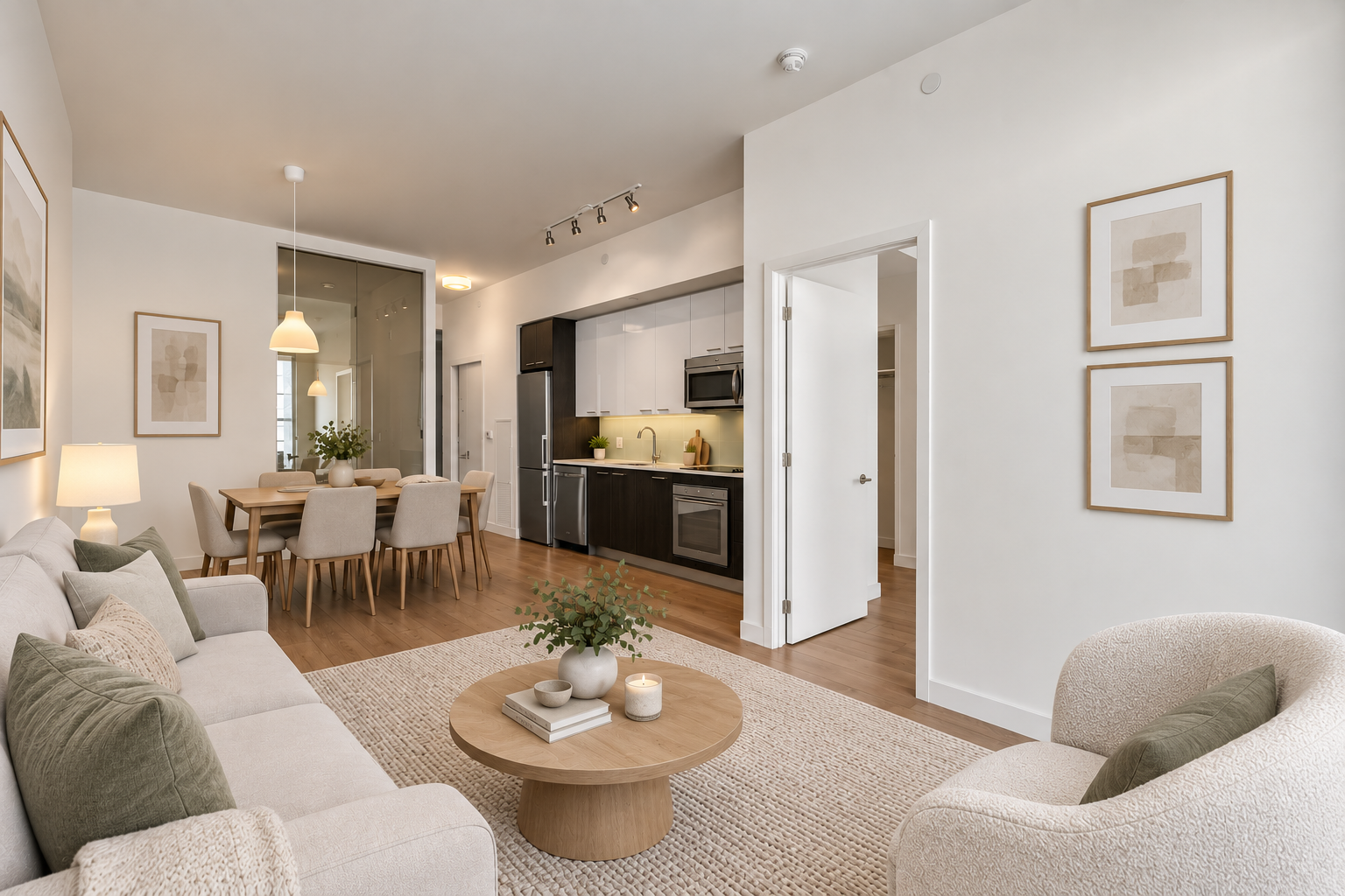 1075 Queen St E #204 - Virtually Staged Dining and Living.png
