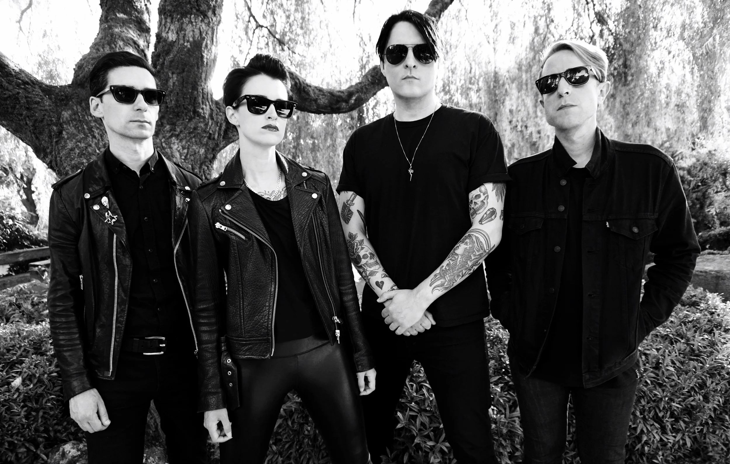 (left to right) Jahmeel Russell: bass/vocals Shannon Hemmett: synth/vocals Jason Corbett: vocals/guitar Adam Fink: drums Photo by Kira Clavell