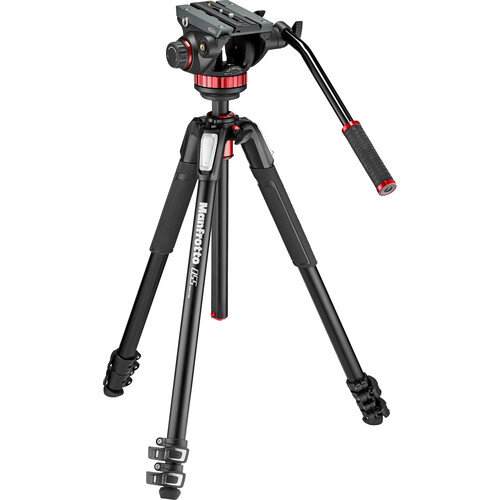 Manfrotto 502AH Video Head &amp; MT055XPRO3 Aluminum Tripod Kit