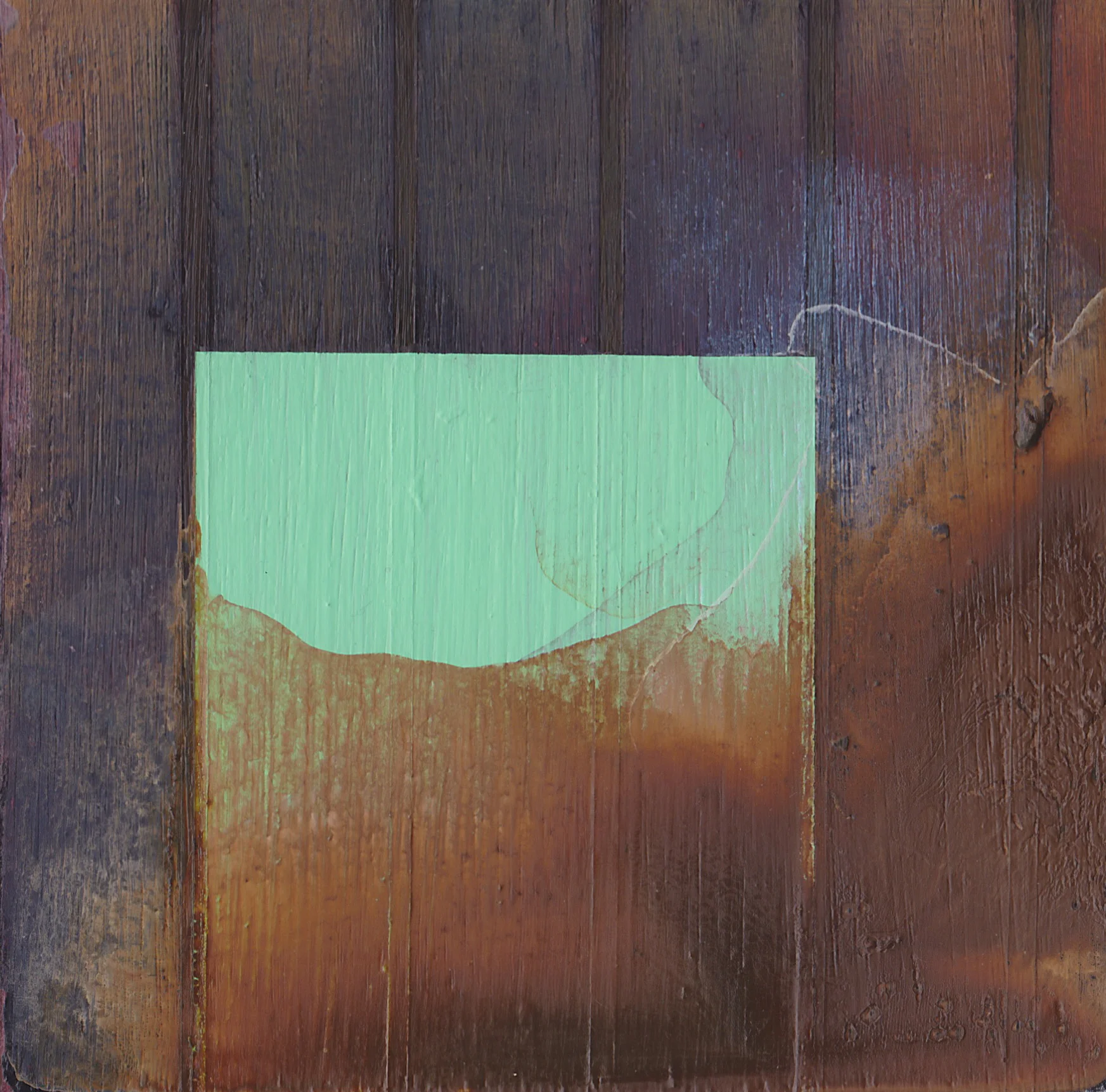 6" X 6", acrylic on mahogany panel