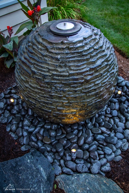 Stacked slate Urn