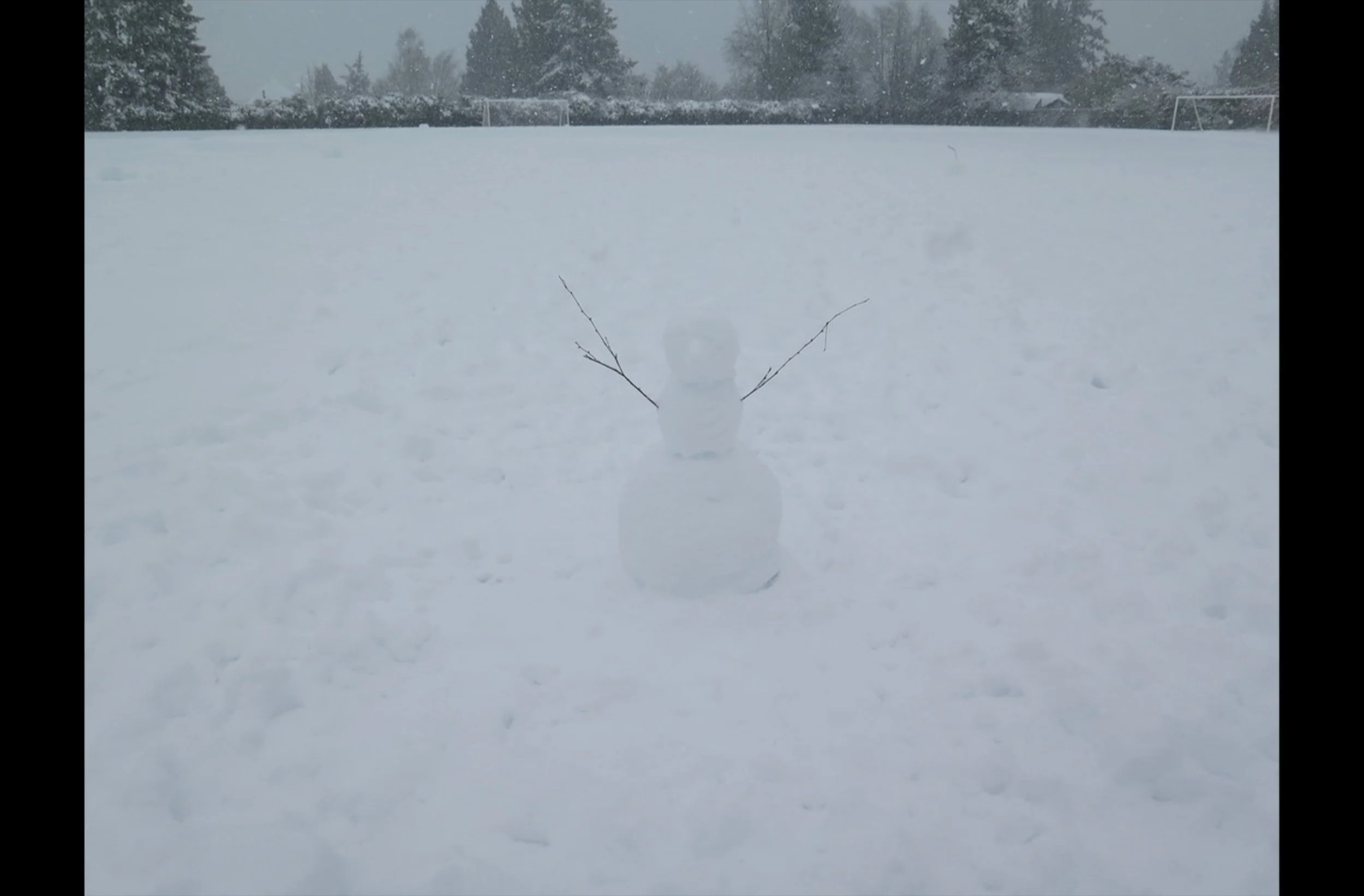 Robert Ryman as a Snowman