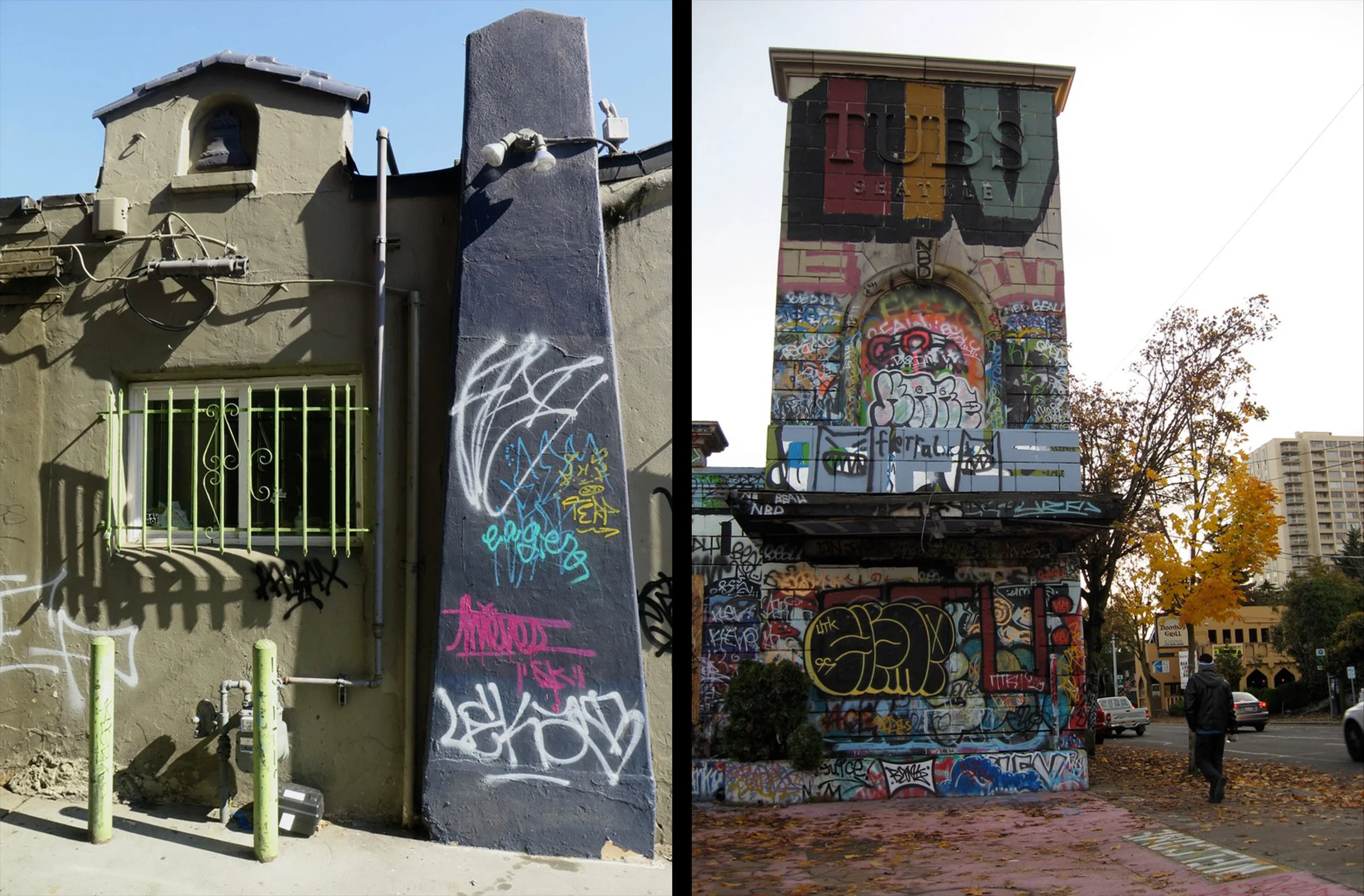 Diptych:  Monolithic Graffiti