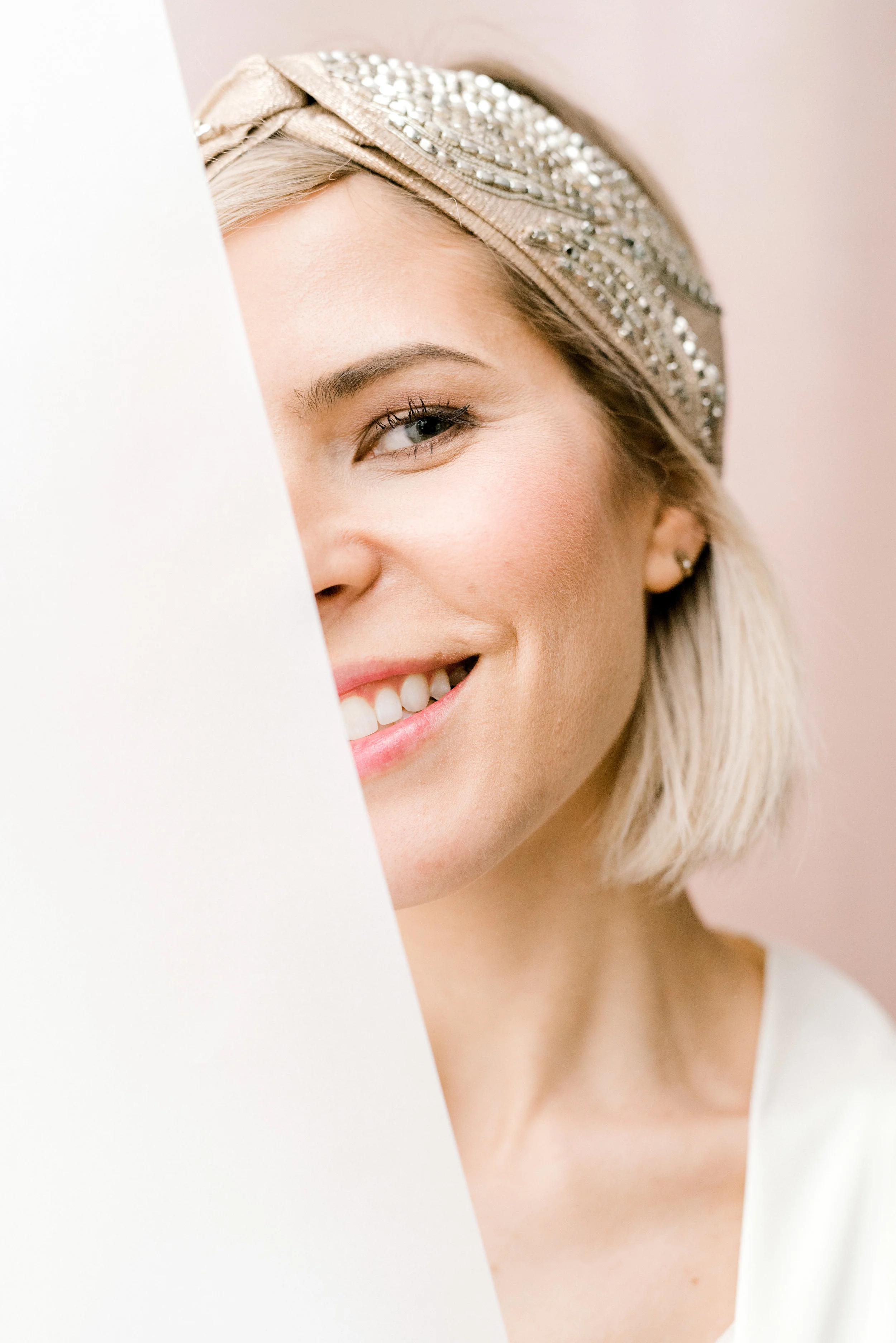 Branding headshot of Kristen from Shimmer and Spice from our shoot with Giella Cosmetics for the launch of their new bridal makeup collection.