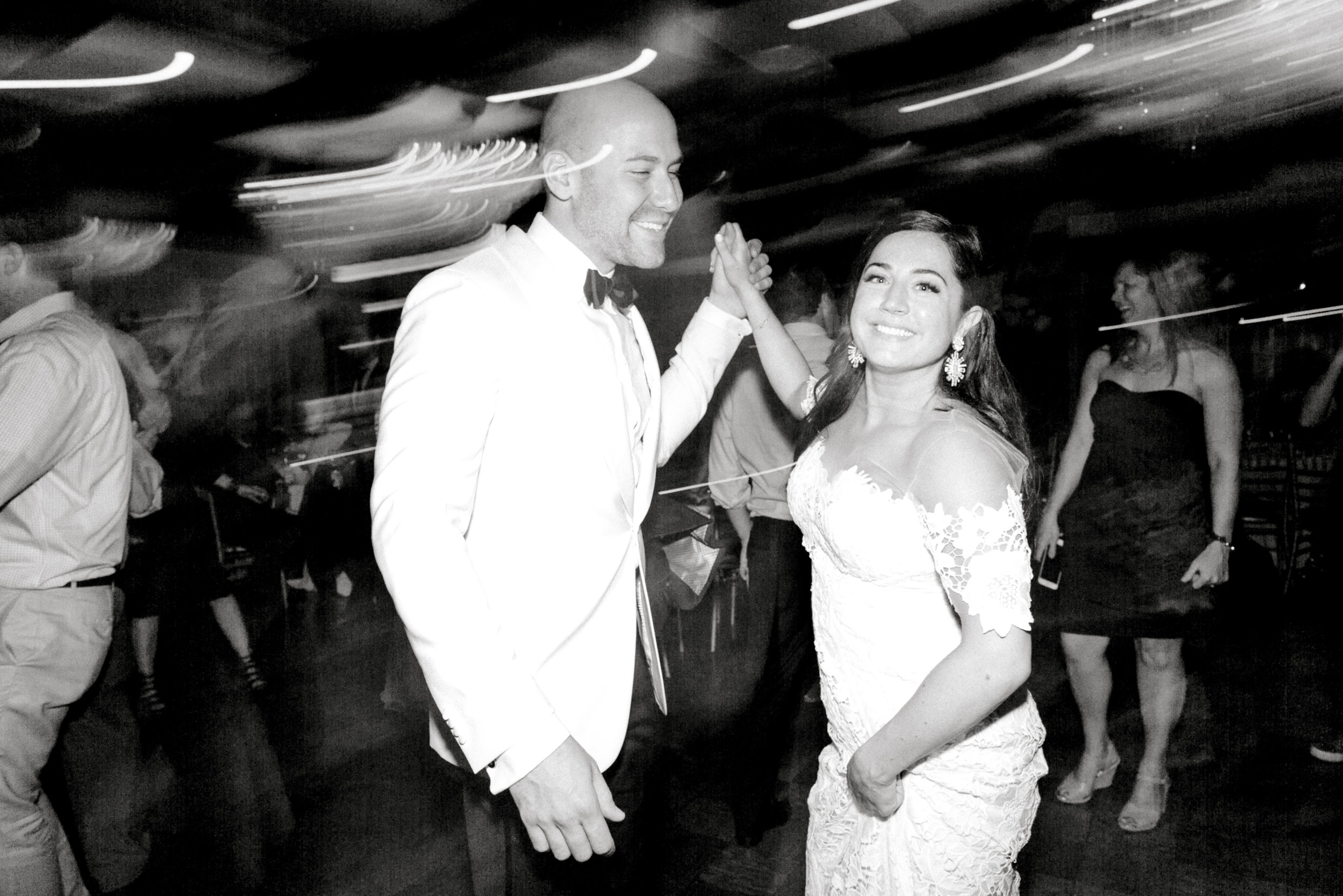 Lindsey and James dance the night away at their modern summer wedding at Hotel du Village.
