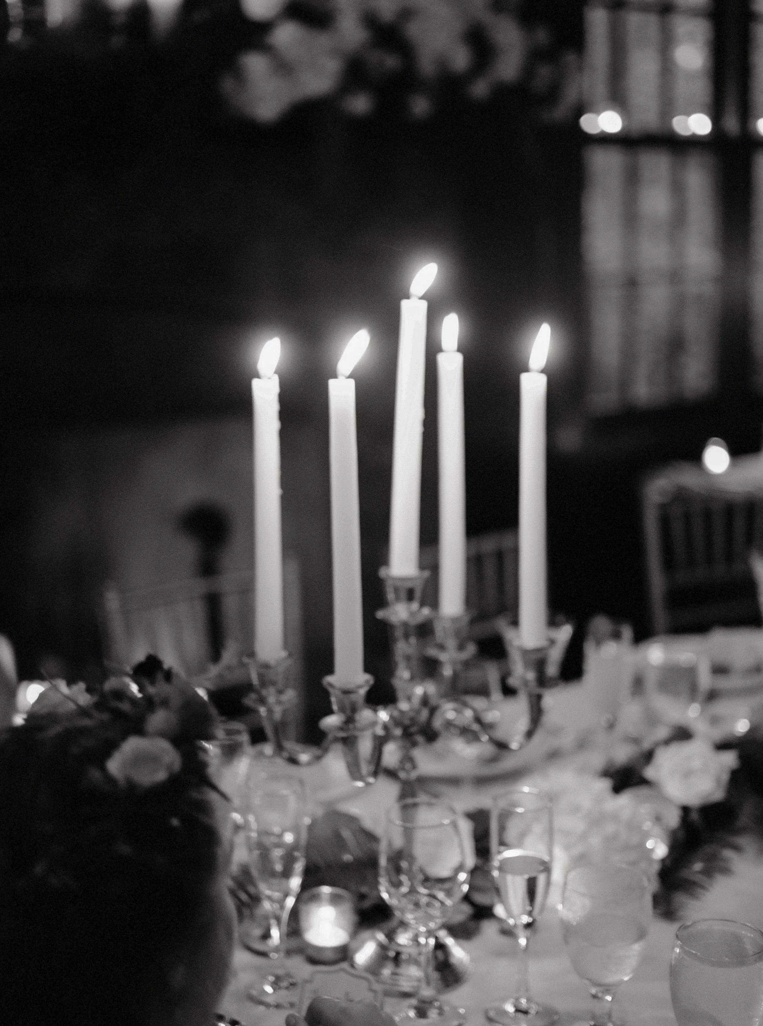 We adore this romantic candlelit reception at Hotel du Village.
