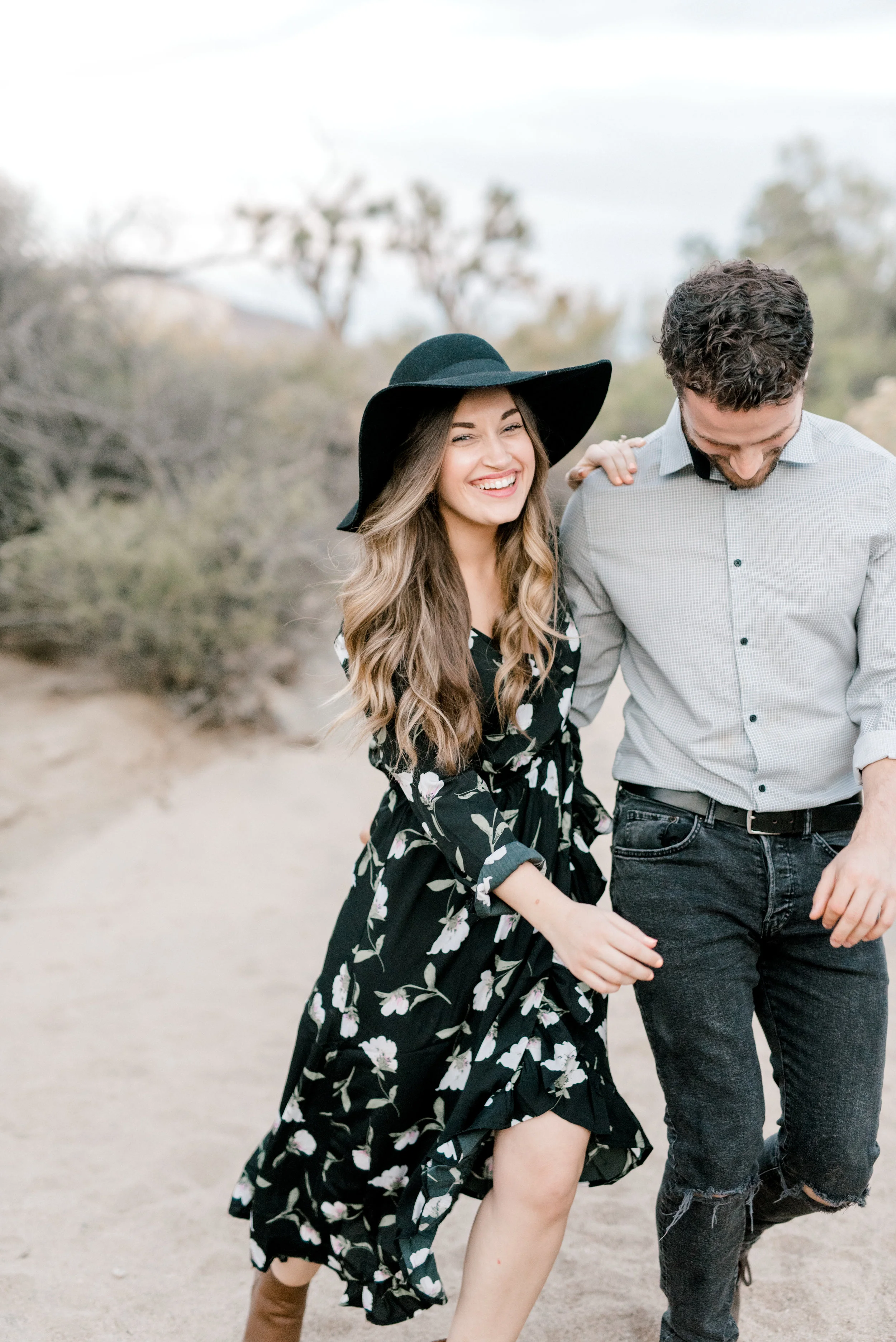 These two are so much fun, and their boho vibes from their free-spirited desert engagement session in Joshue Tree are so natural and effortless