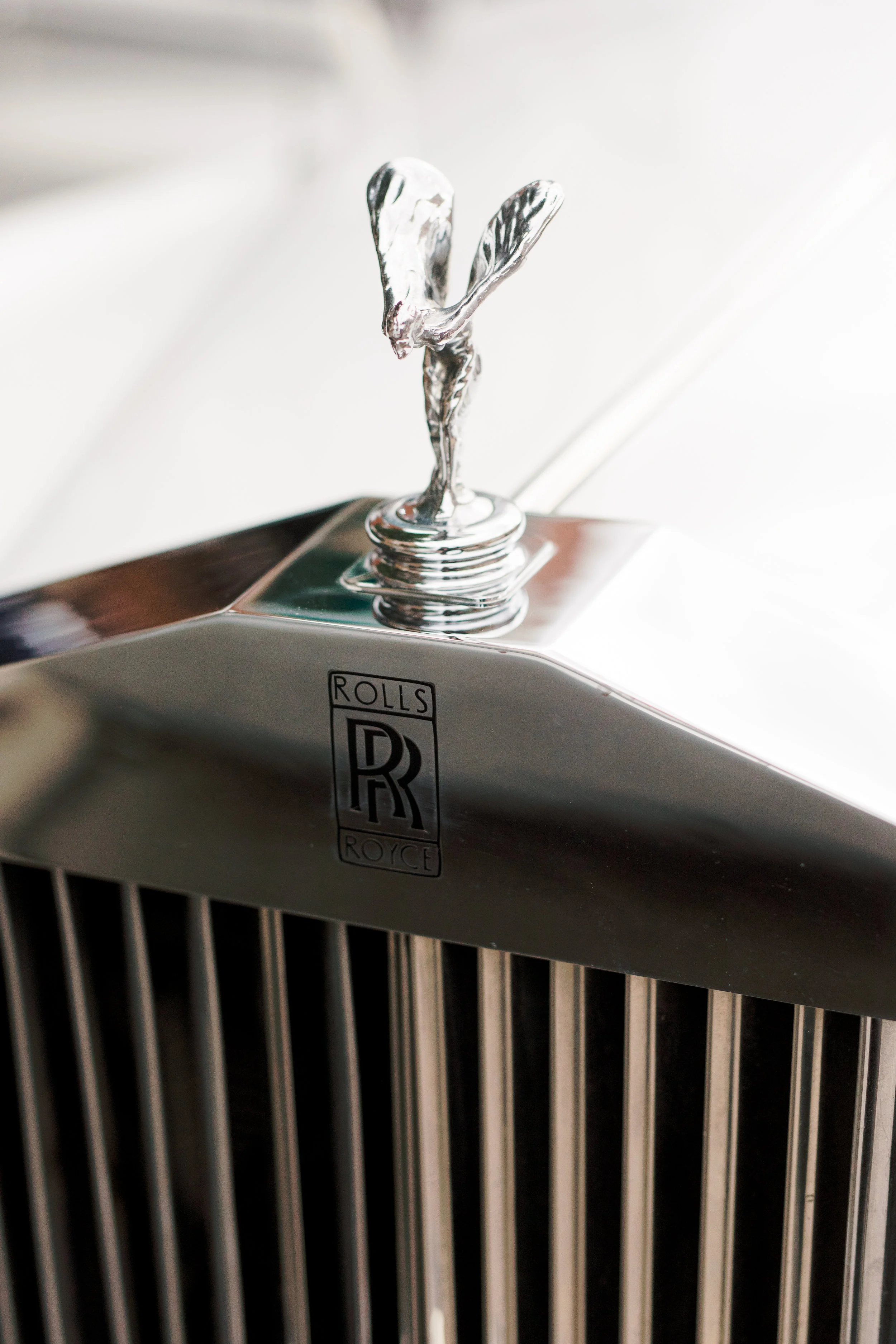 rented rolls Royce on wedding day