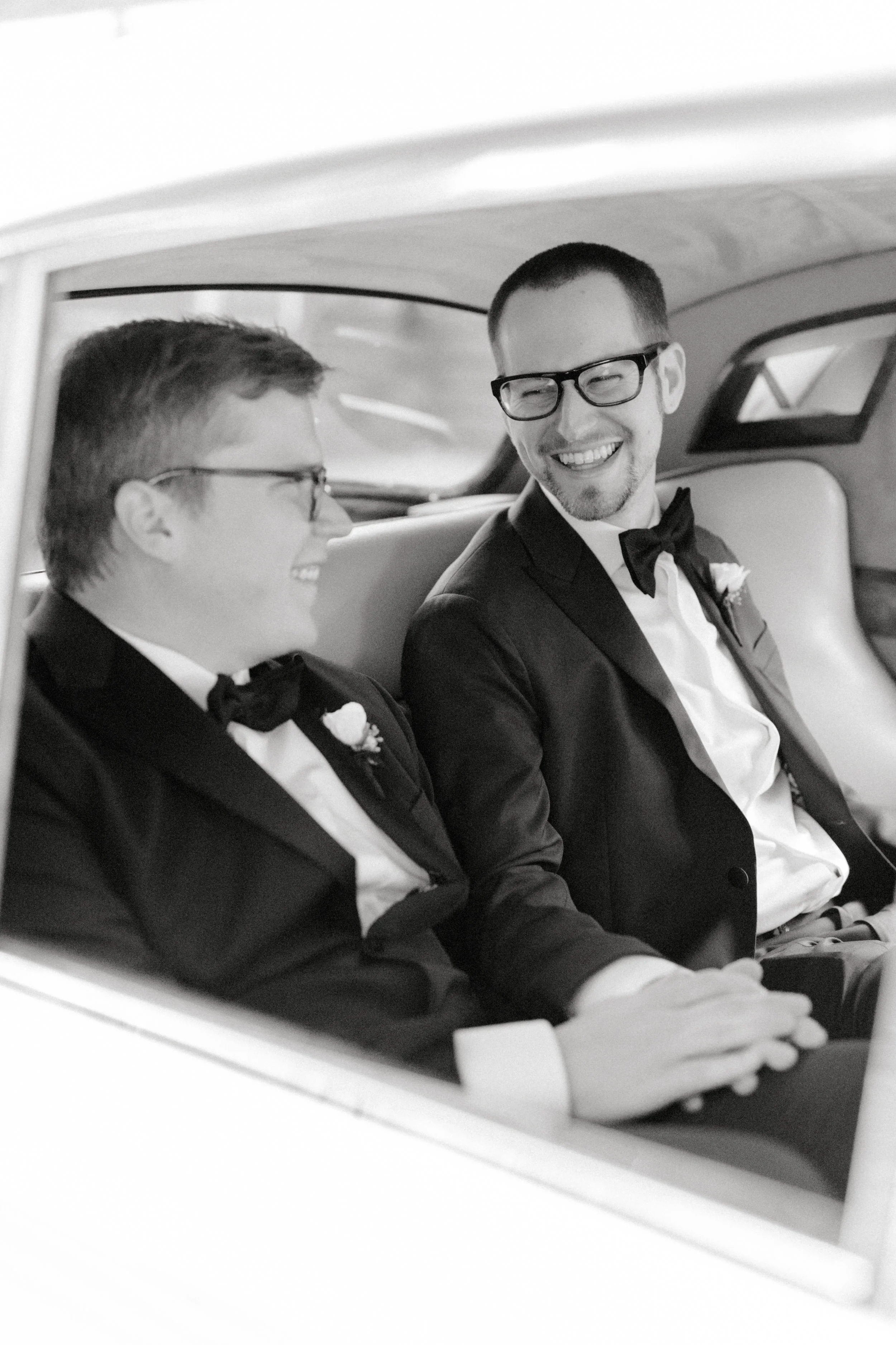 Rolls Royce on two grooms classic Philadelphia wedding day