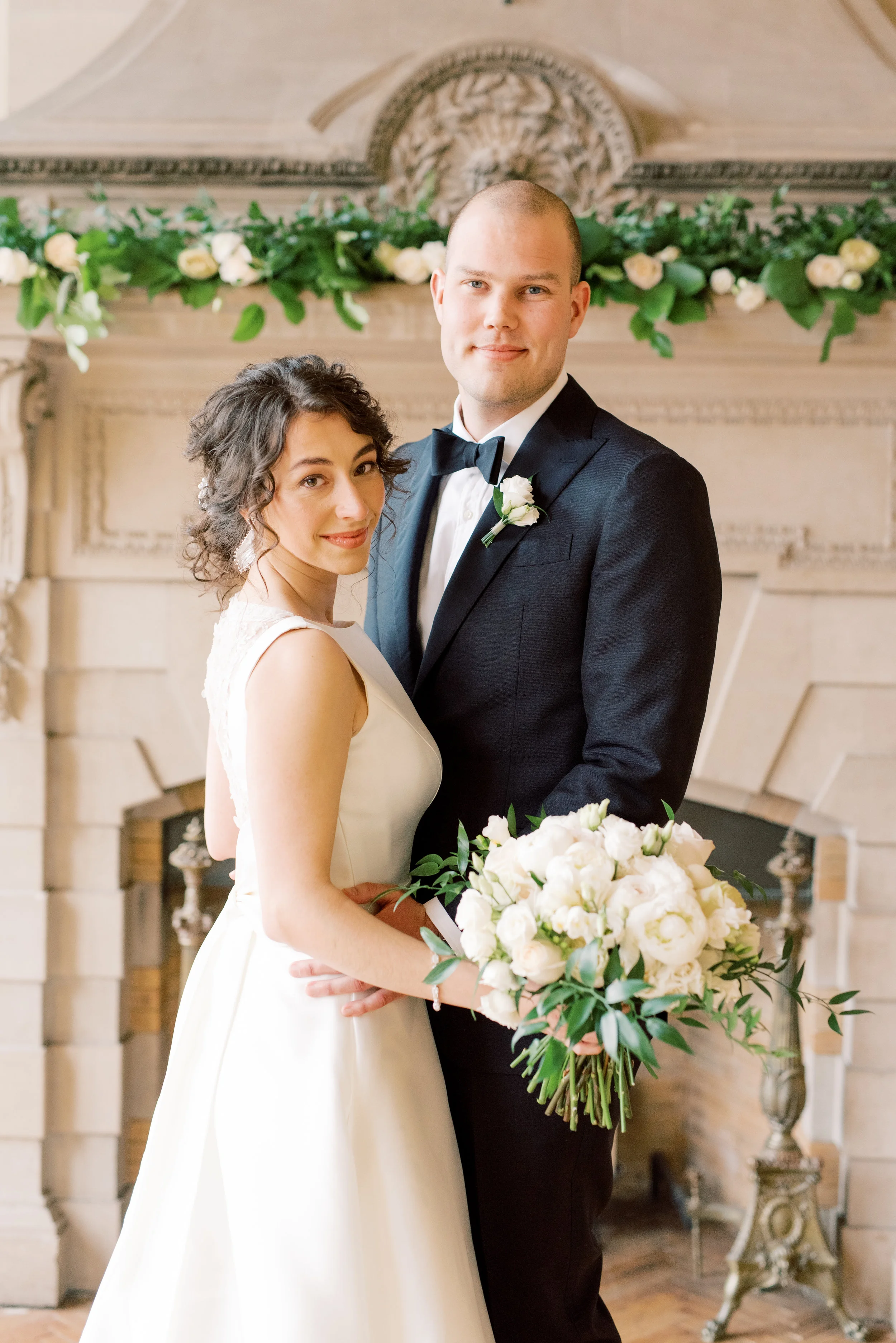 Gah, we just love the classic look of this bride and groom from their romantic and classic wedding day for their french inspired green and white Cairnwood Estate wedding