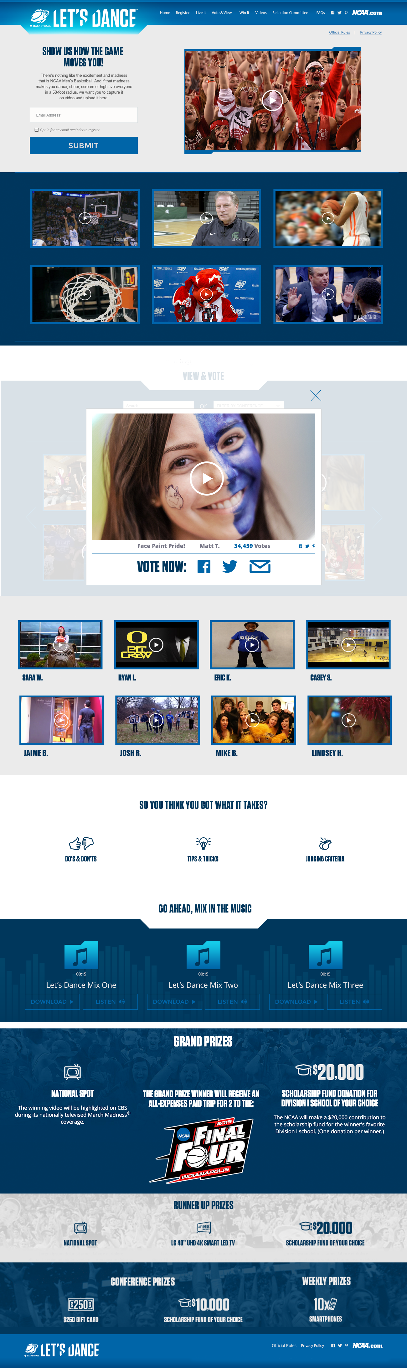 Let's Dance Microsite