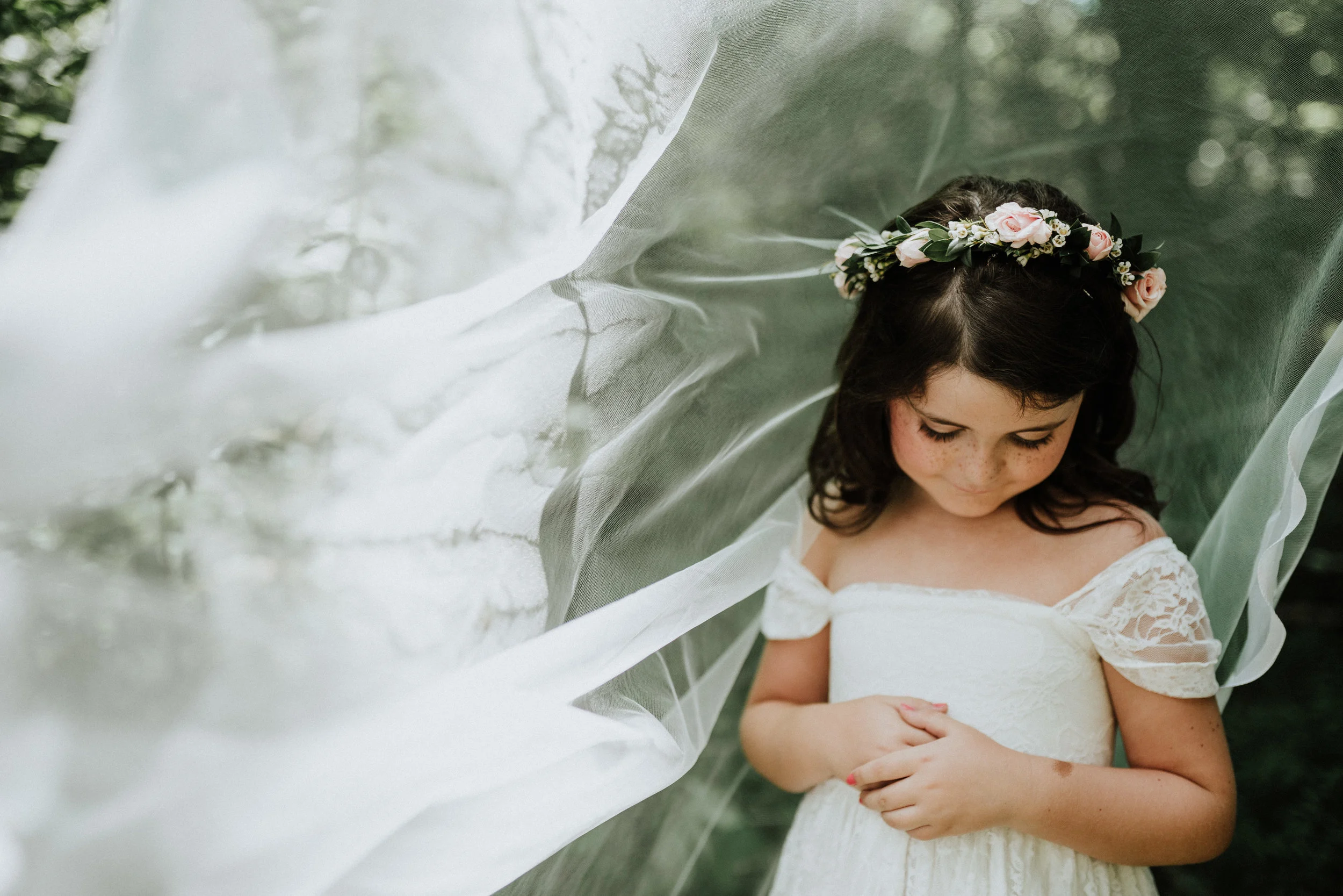 This veil was the perfect addition from Loveliest Bridal .