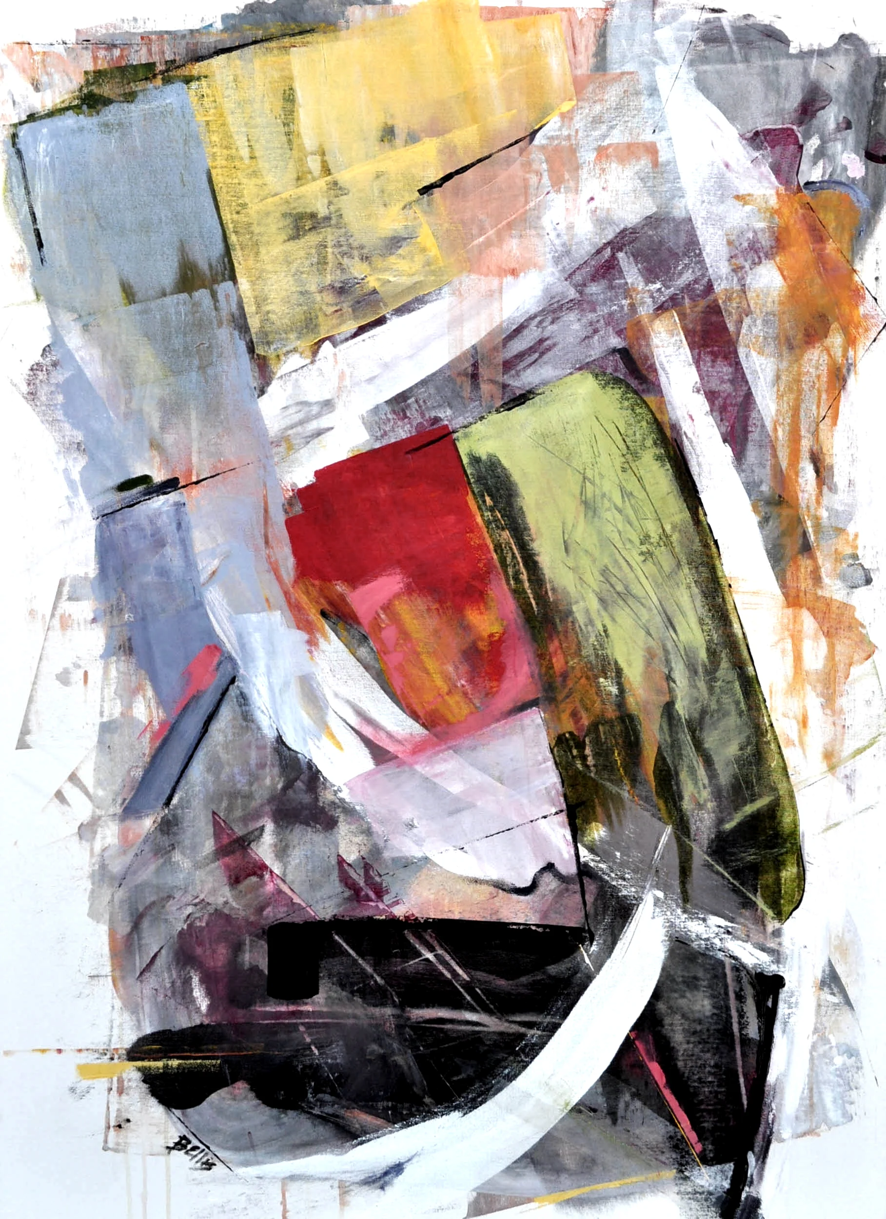 Primary Rhythm Acrylic on gallery wrap. 52 X 38 X 1.5