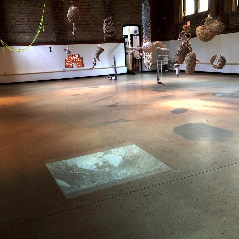 "Bower" projected onto gallery floor