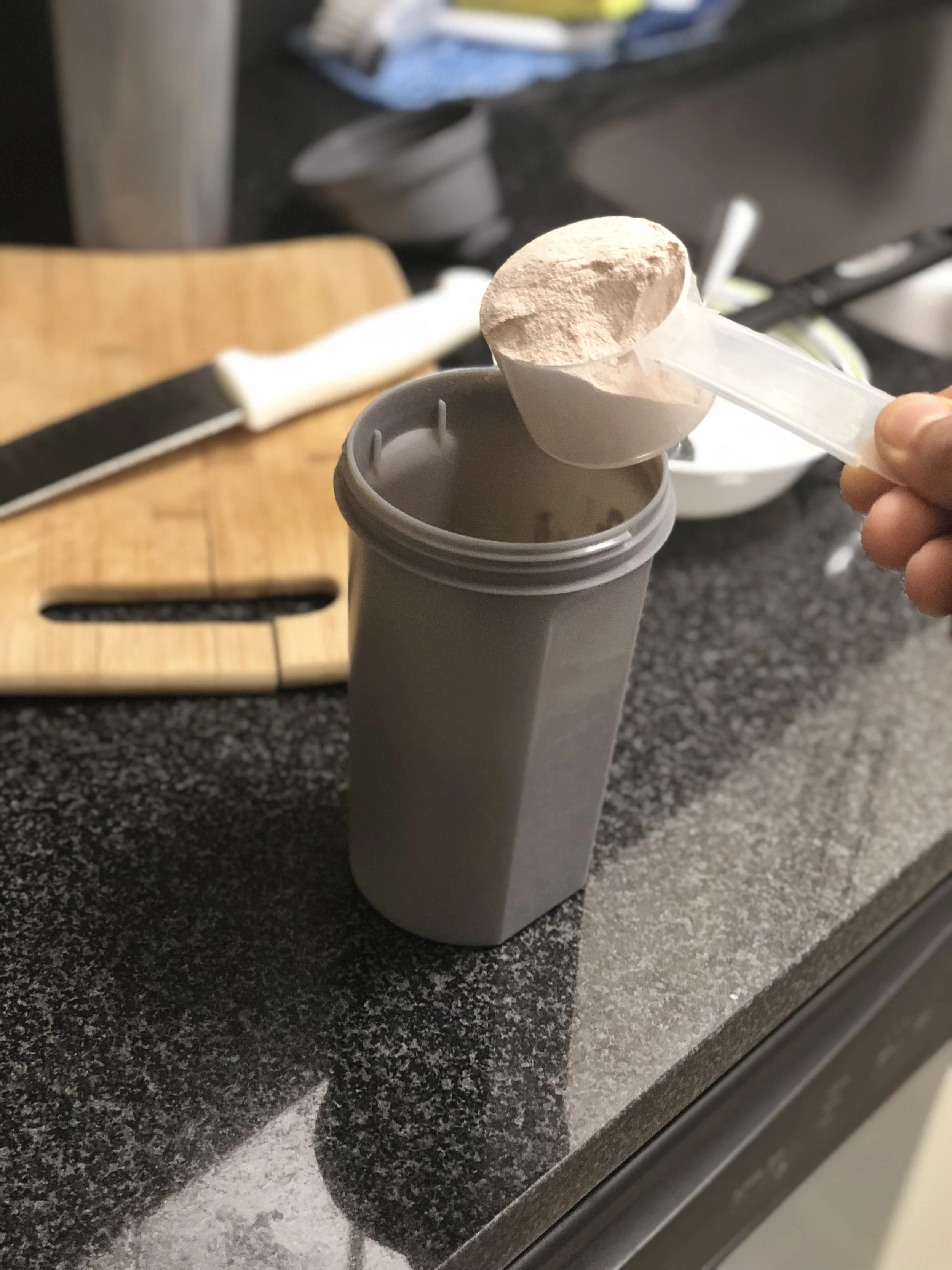 My protein shake! This is probably the only thing that sees the most variability with when I have it. I usually center this away from my bedtime as much as possible and right after I workout for that post workout recovery! Also don't like doing two shakes back to back even though that's the way they're posted here because then I have to pee a lot :(. 