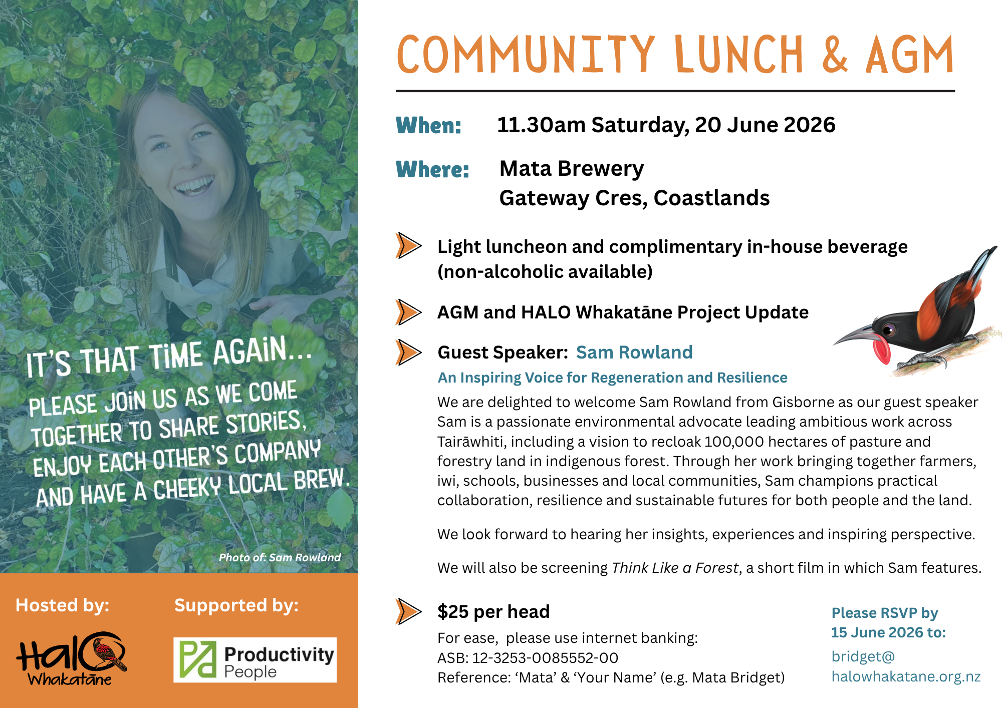 HALO Community Lunch &amp; AGM