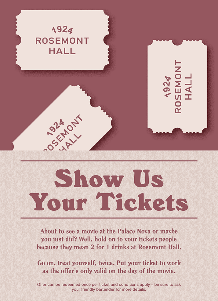 Movie Ticket and drink offer