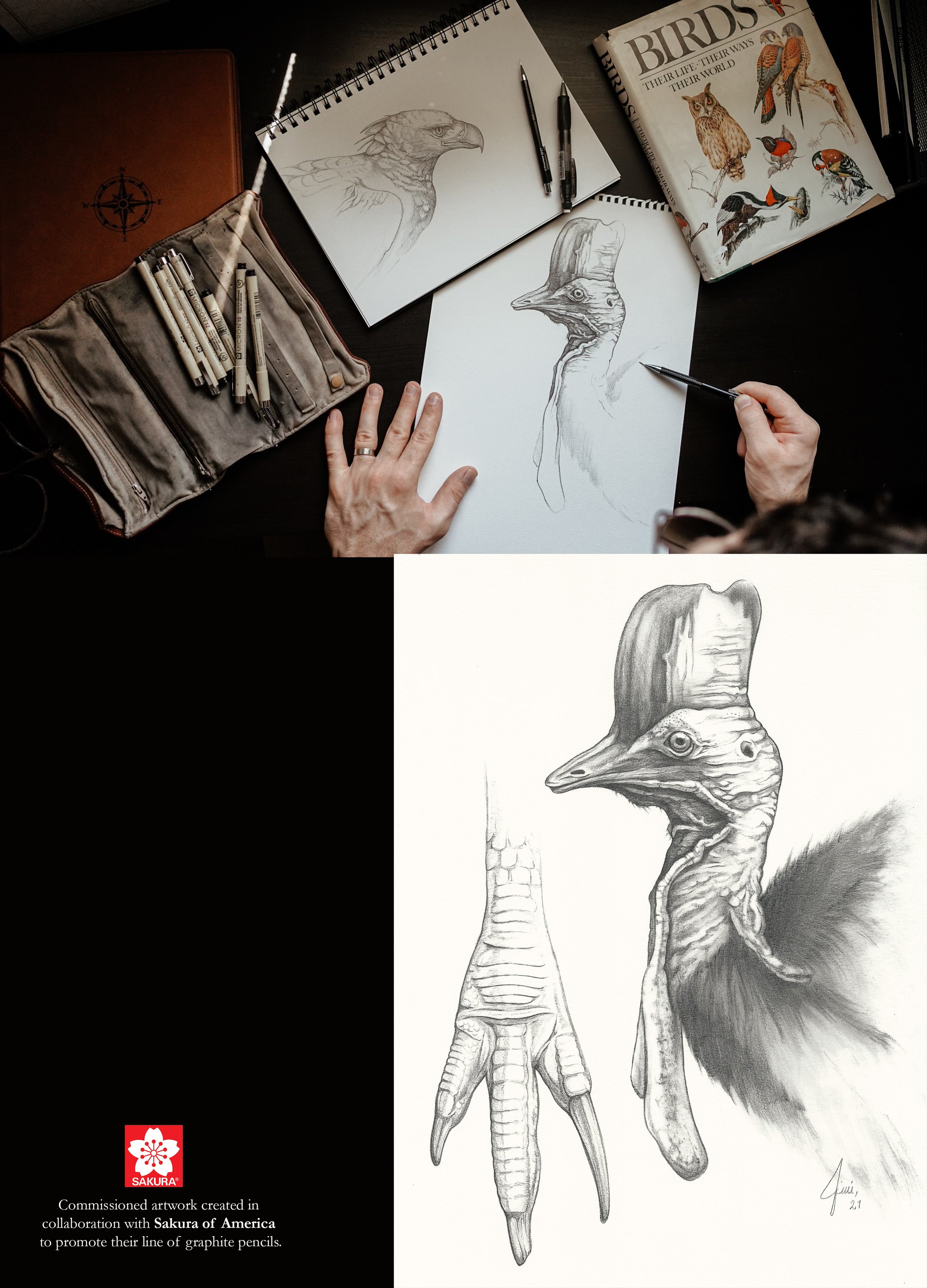 Ornithology Illustration for Sakura of America  