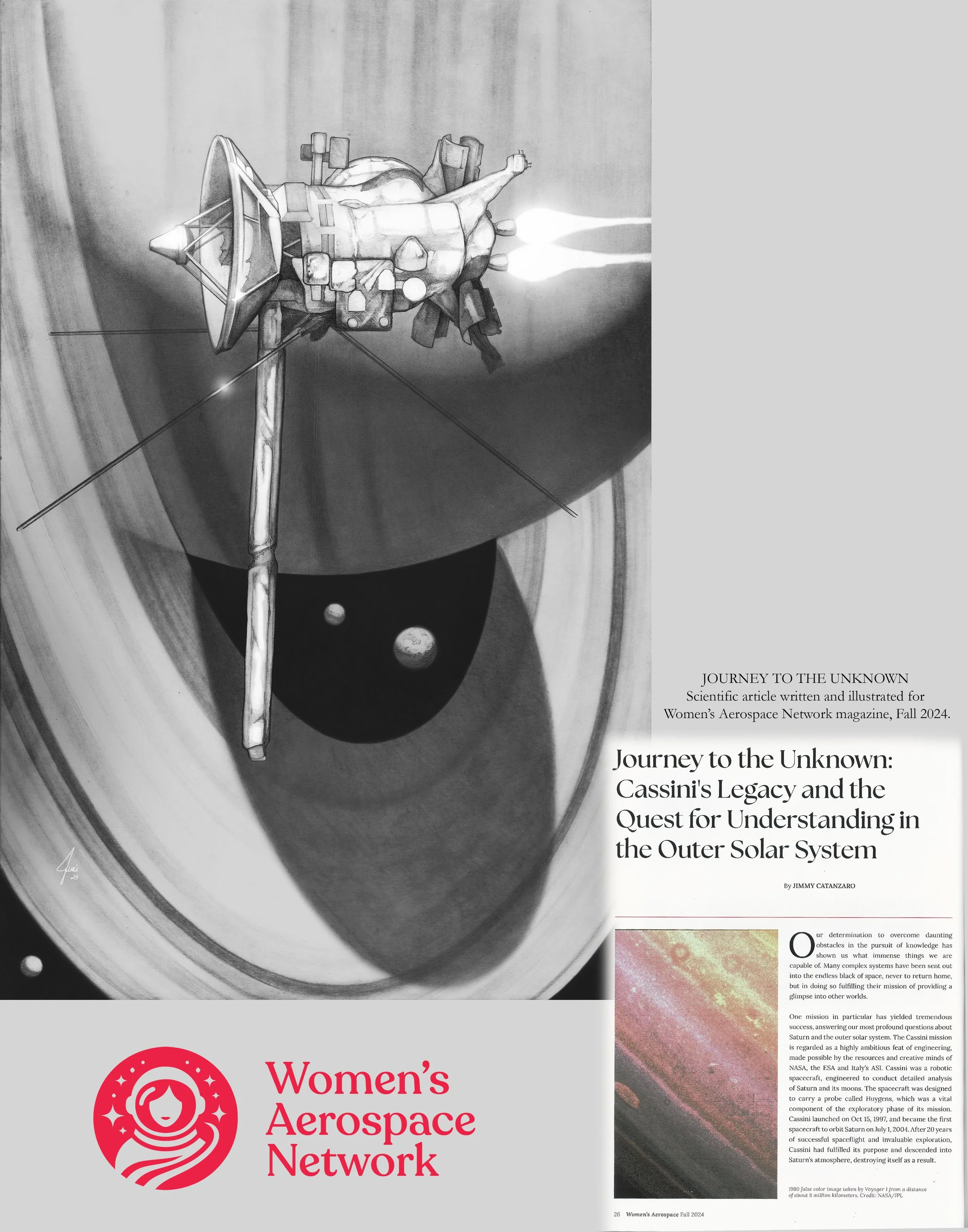 Astrological Illustration for Women's Aerospace Network Magazine. 