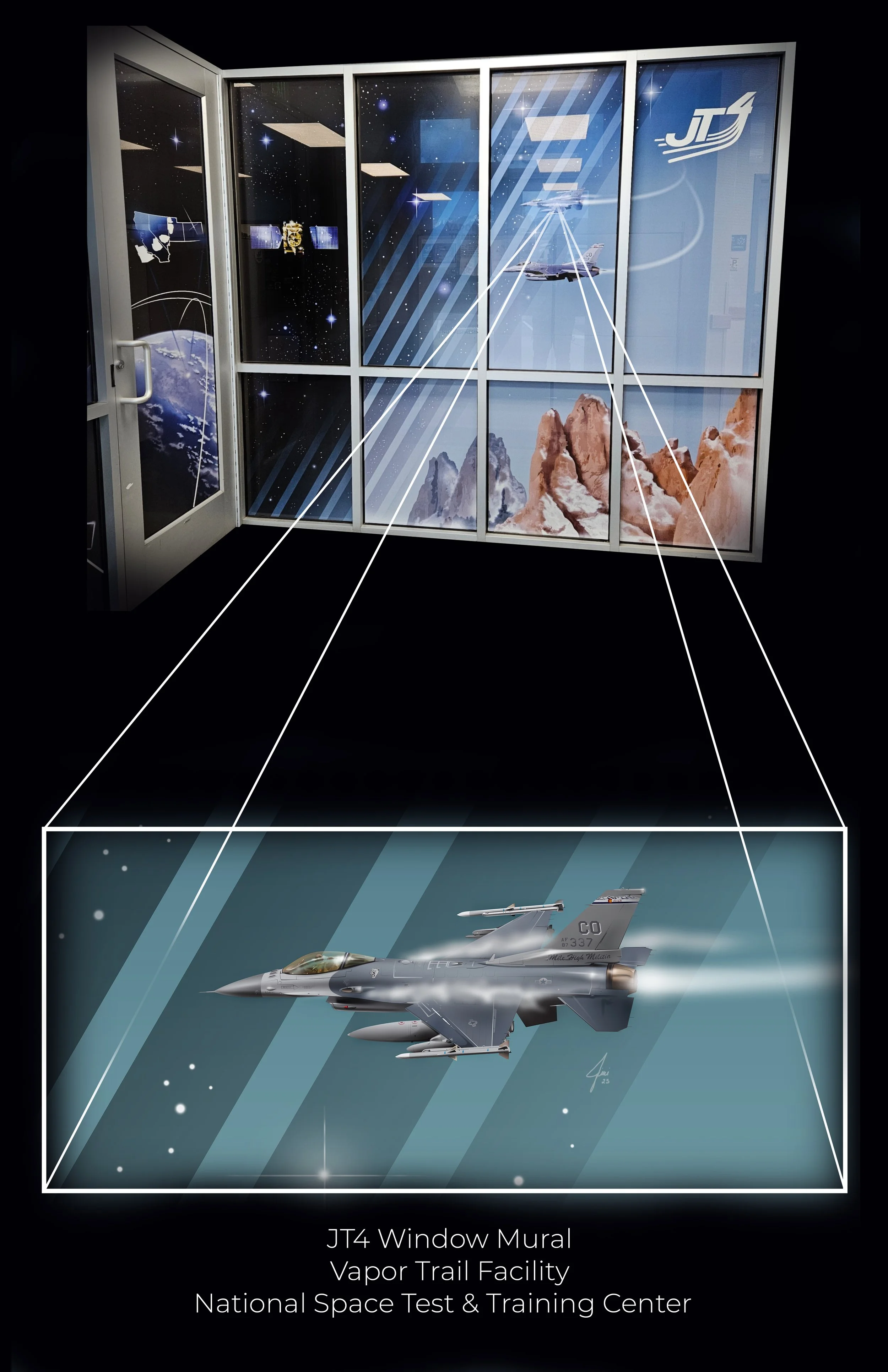 Digital Mural Designs for the National Space Test & Training Center