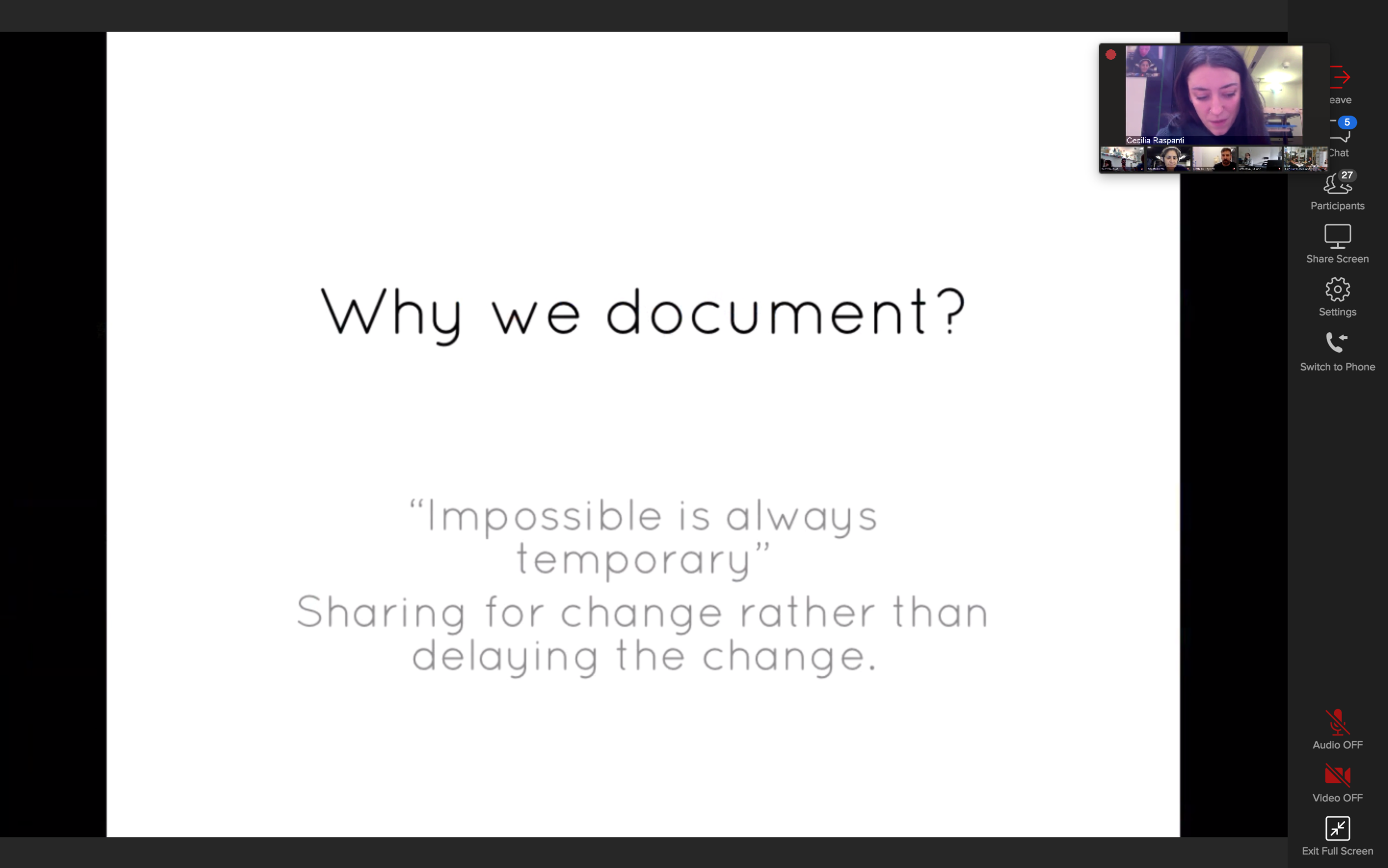  Screenshot of the first Fabricademy class - Why document
