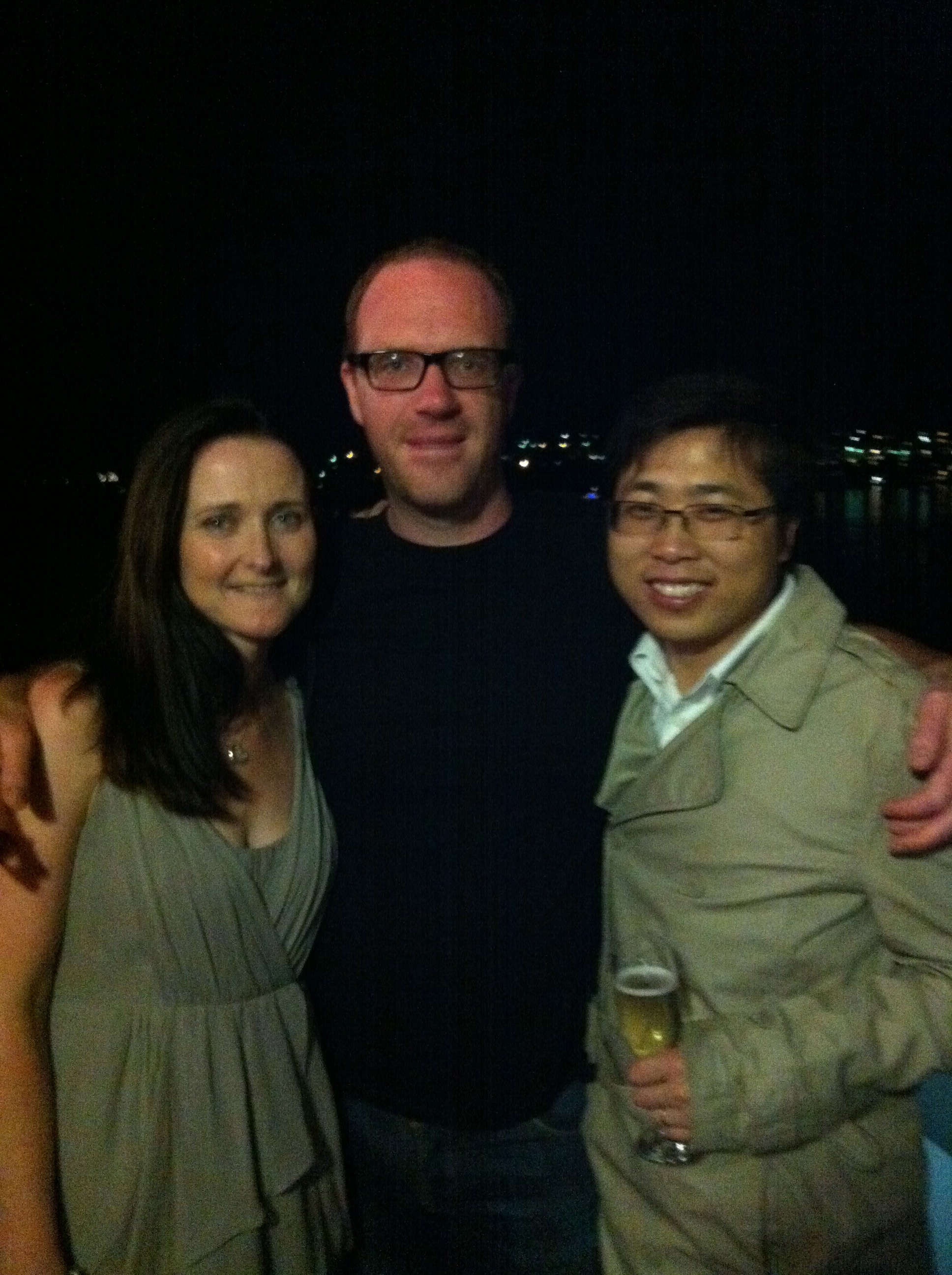 Felicity, Greg and Inspector Wang, Garvan Christmas party 2011 