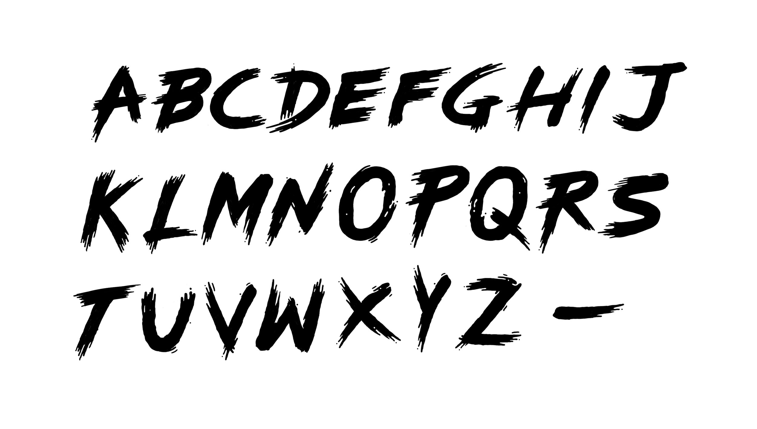 SLASH - Custom Hand lettered typeface designed for titles and team rider names.