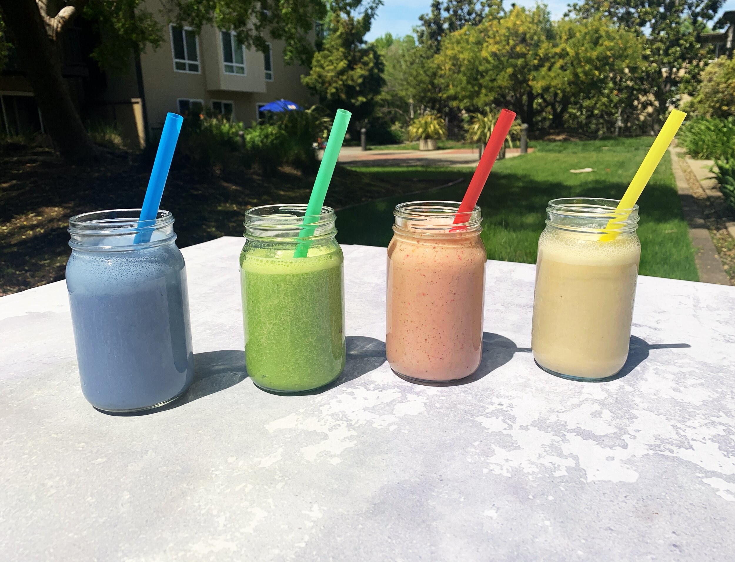 Four smoothie flavors