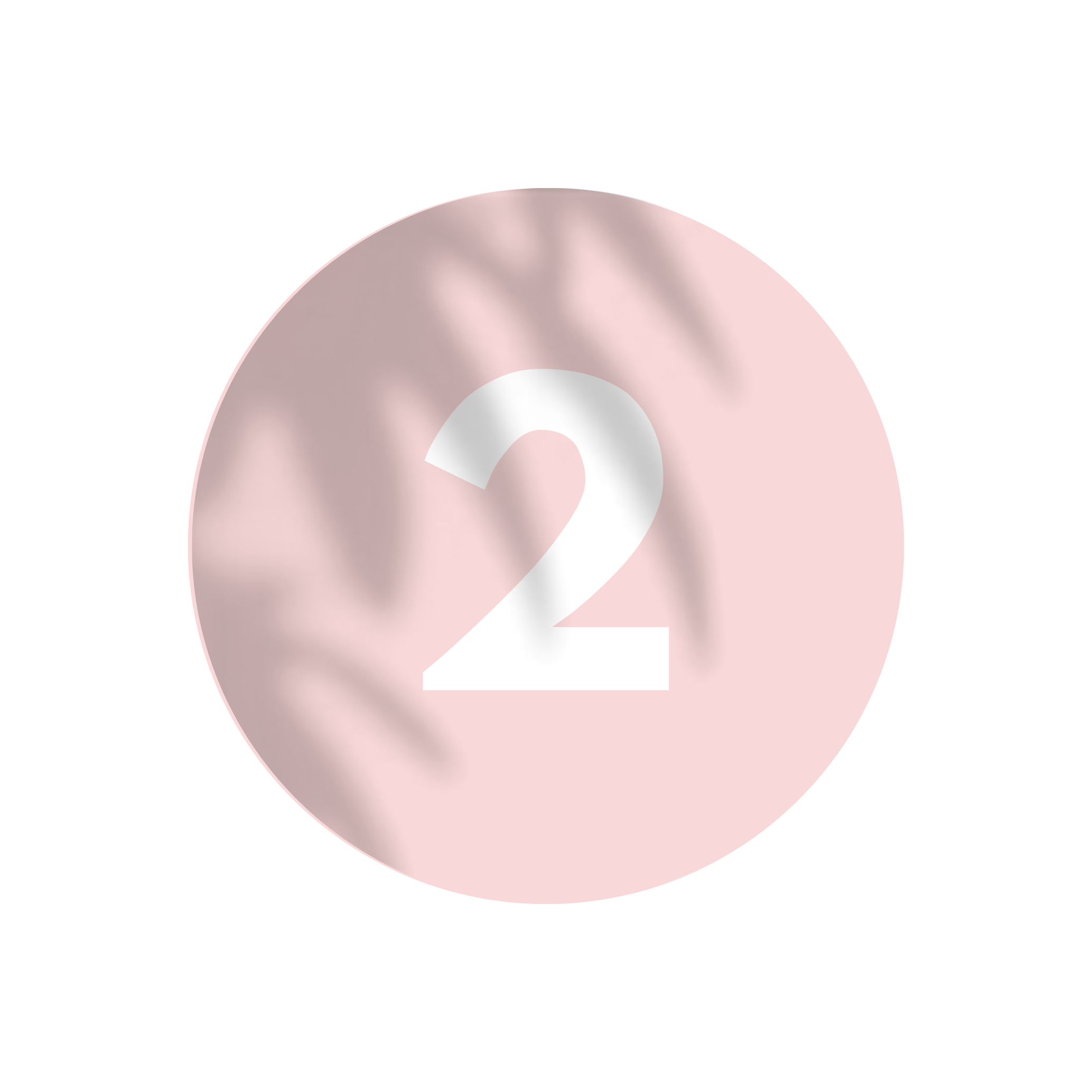 A digital illustration of the number 2 with a pink and white swirl pattern background.