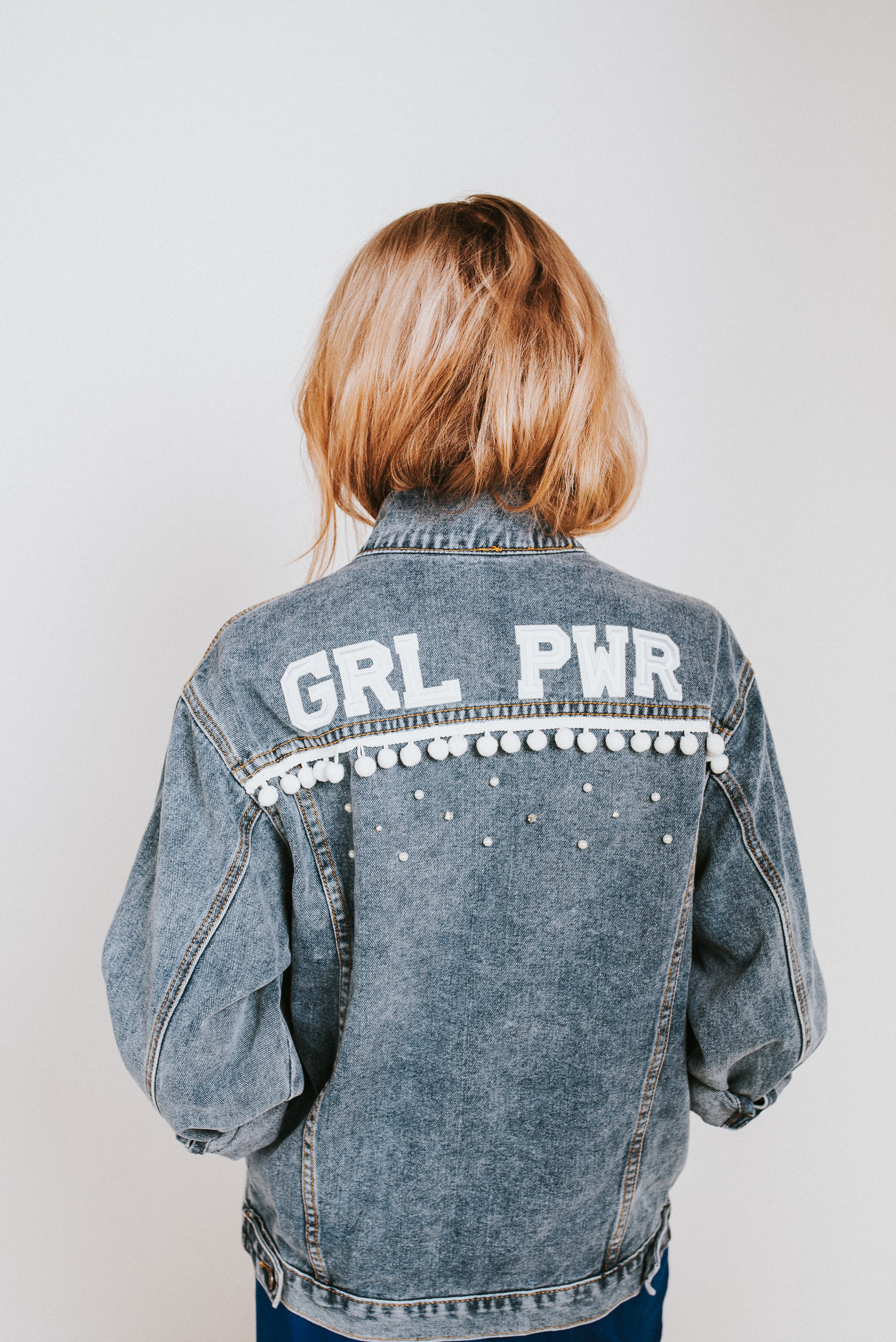 grl pwr denim jacket