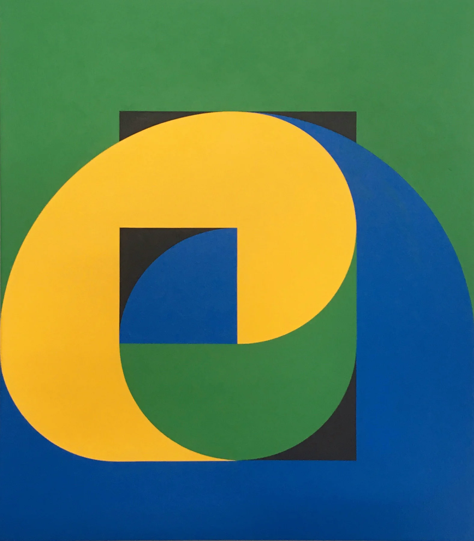 Crossings on wood 9 30 x 35 x 3.6 Acrylic on wood 2018