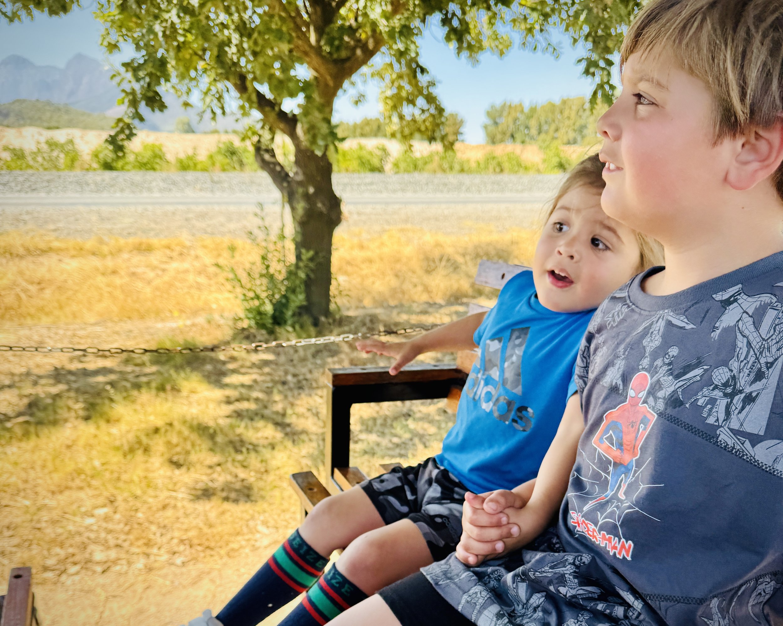 "Mom, he's CHUGGING them."