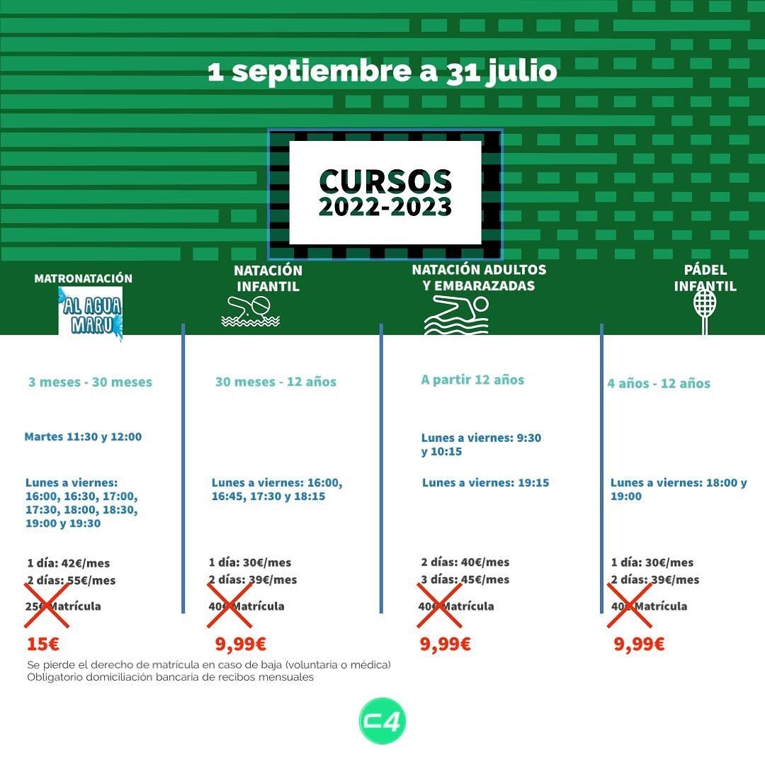 ⬇️Abrimos inscripciones ⬇️
Curso 2022/23

Con una s&uacute;per 🅾🅵🅴🆁🆃🅰 
hasta el 15/09 🎉 

&iexcl;Inscr&iacute;bete ahora y benef&iacute;ciate de esta promoci&oacute;n!

Recibe toda la informaci&oacute;n que desees en recepci&oacute;n y recuerd