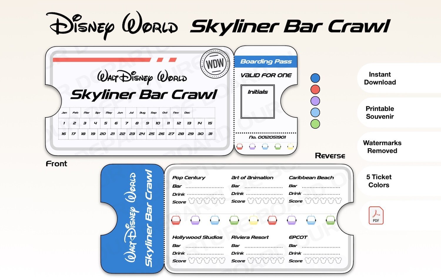 Disney World Skyliner Bar Crawl - $6.99