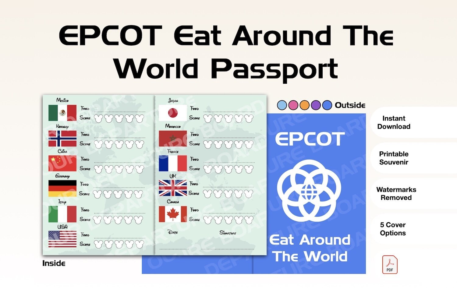Eat Around The World Passport - $6.99