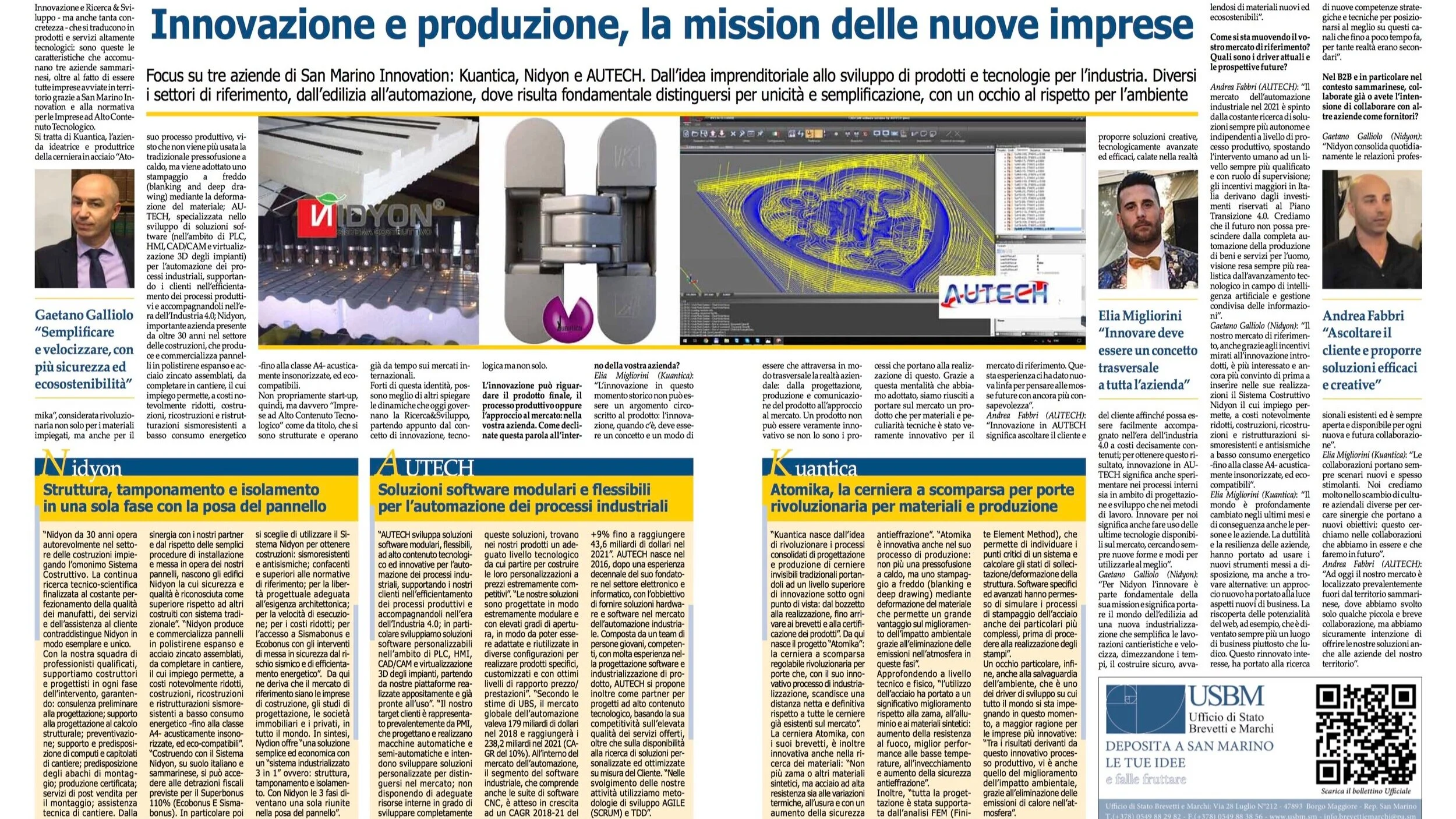 Innovazione e Produzione: focus su tre Imprese ad Alto Contenuto Tecnologico di San Marino Innovation